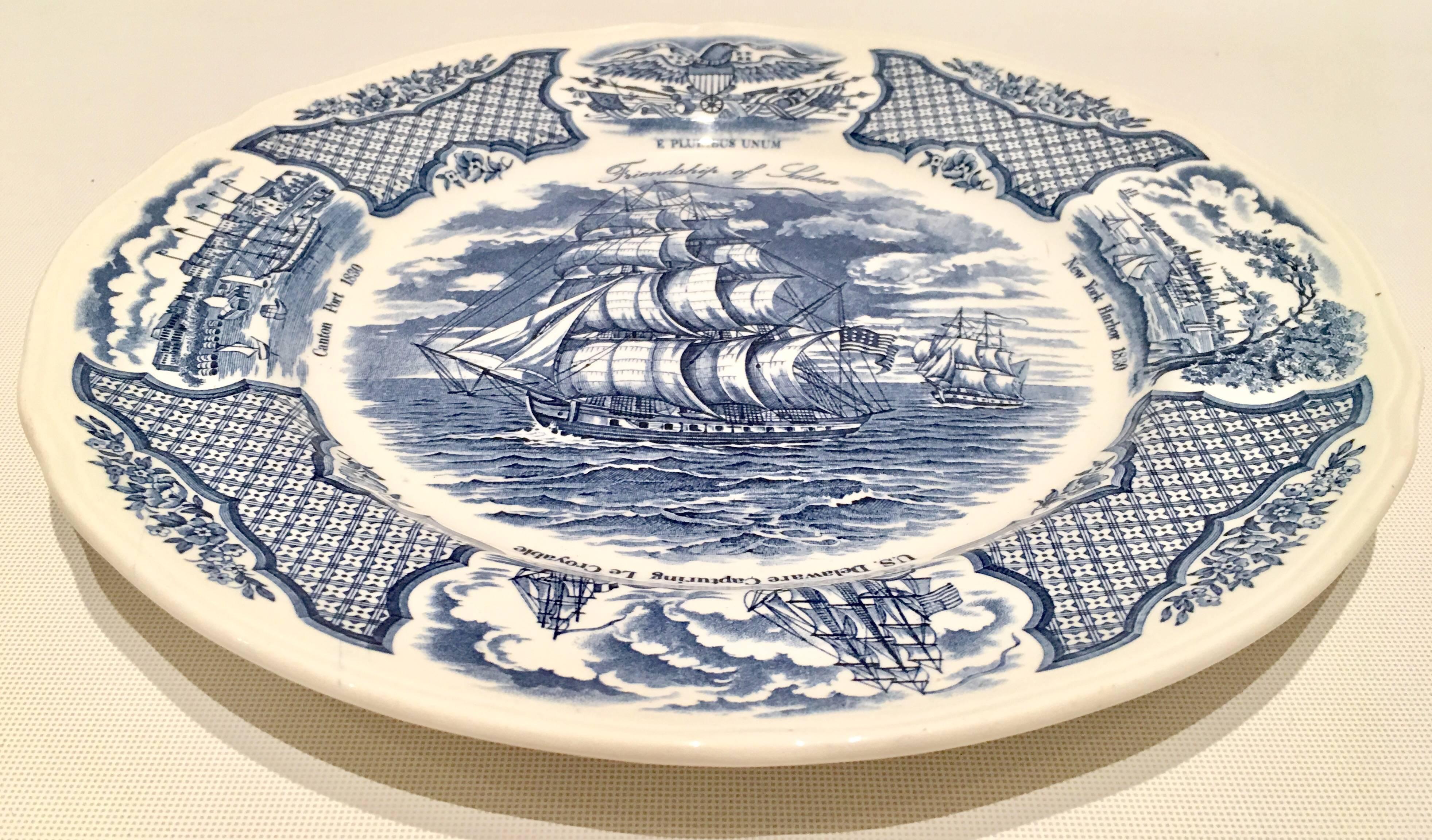 Vintage Staffordshire England ceramic transferware dinner plates by, Alfred Meakin in the, 