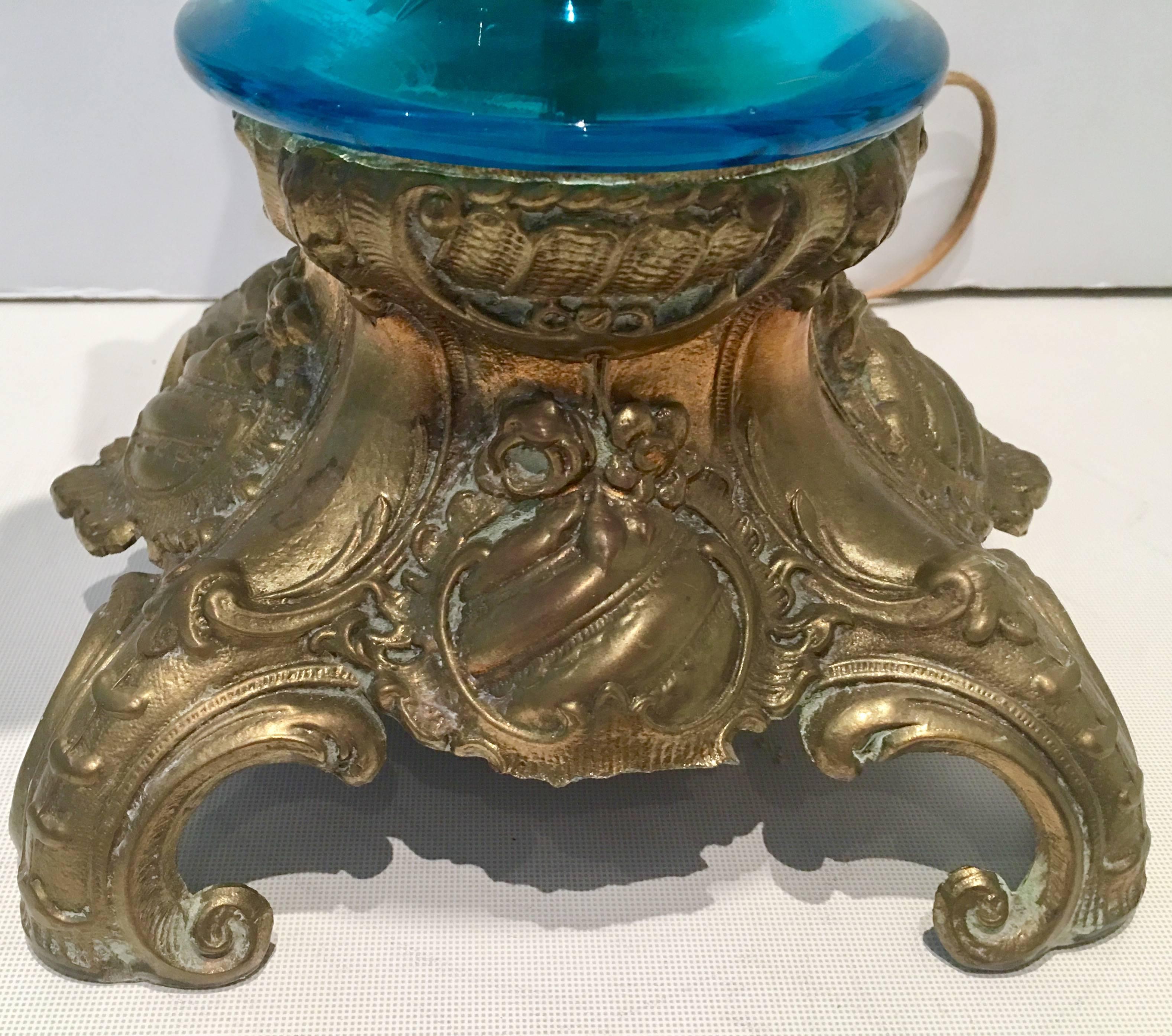 21st Century Italian Murano Glass & Bronze Mount Vase Form Lamp 5