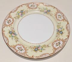 Japanese Hand Painted Porcelain Set of Nine Dinner Plates by, Meito China