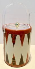Oleg Cassini Backgammon Seau à glace thermique à manche en lucite