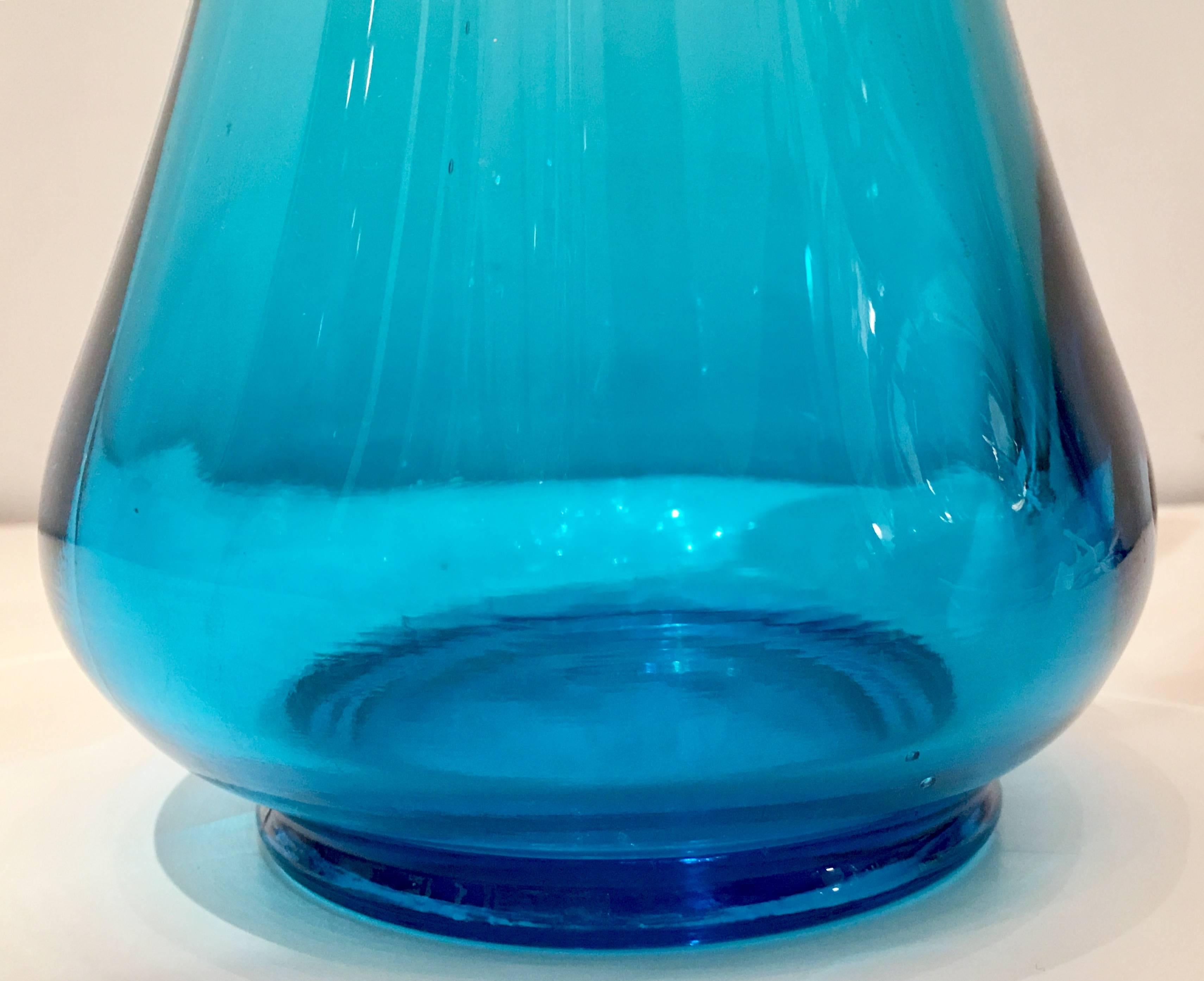 20th Century Mid-Century Blown Art Glass Tall Slag Glass Vase