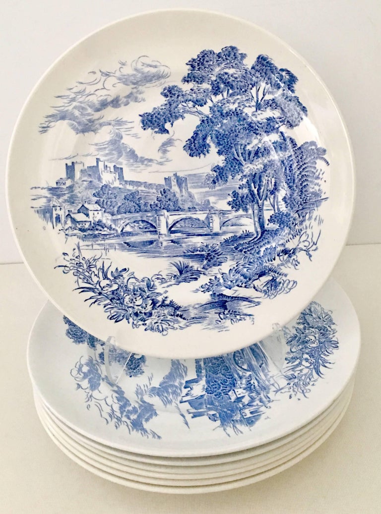 Wedgwood England "Countryside Blue" Dinnerware, Set of 30 at 1stDibs