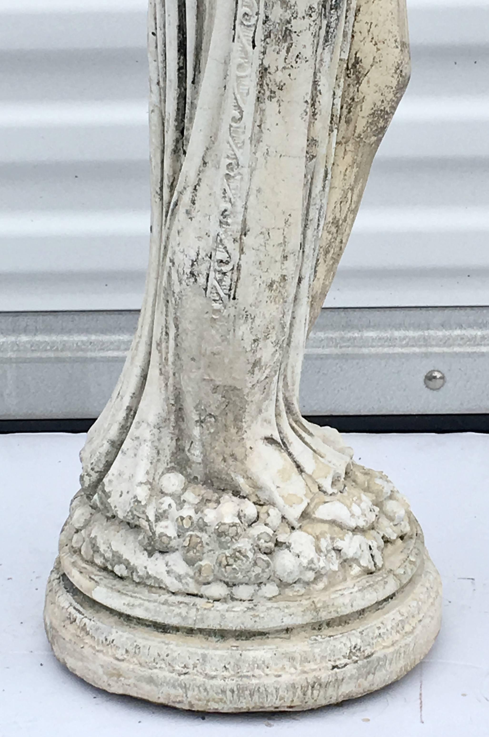 20th Century Cast Stone Classical Greek Goddess  Sculpture For Sale 4