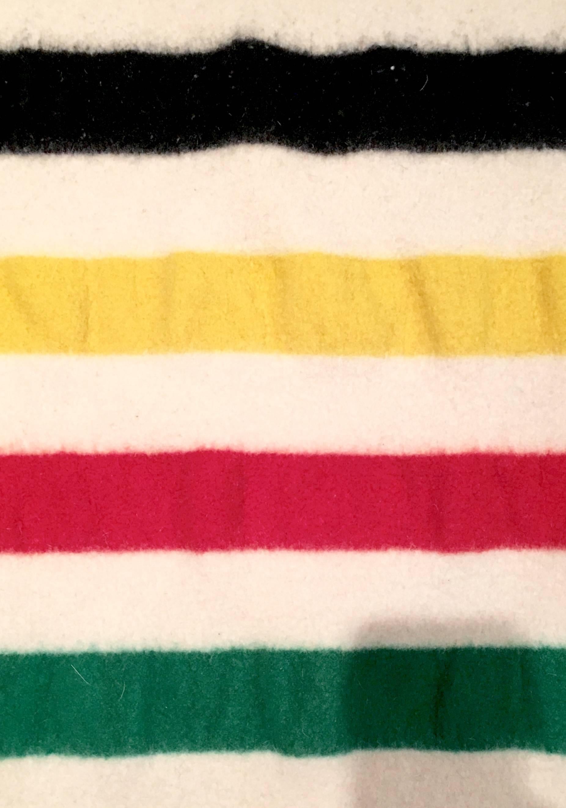 Vintage Pendelton Glacier National Park Striped Blanket For Sale at