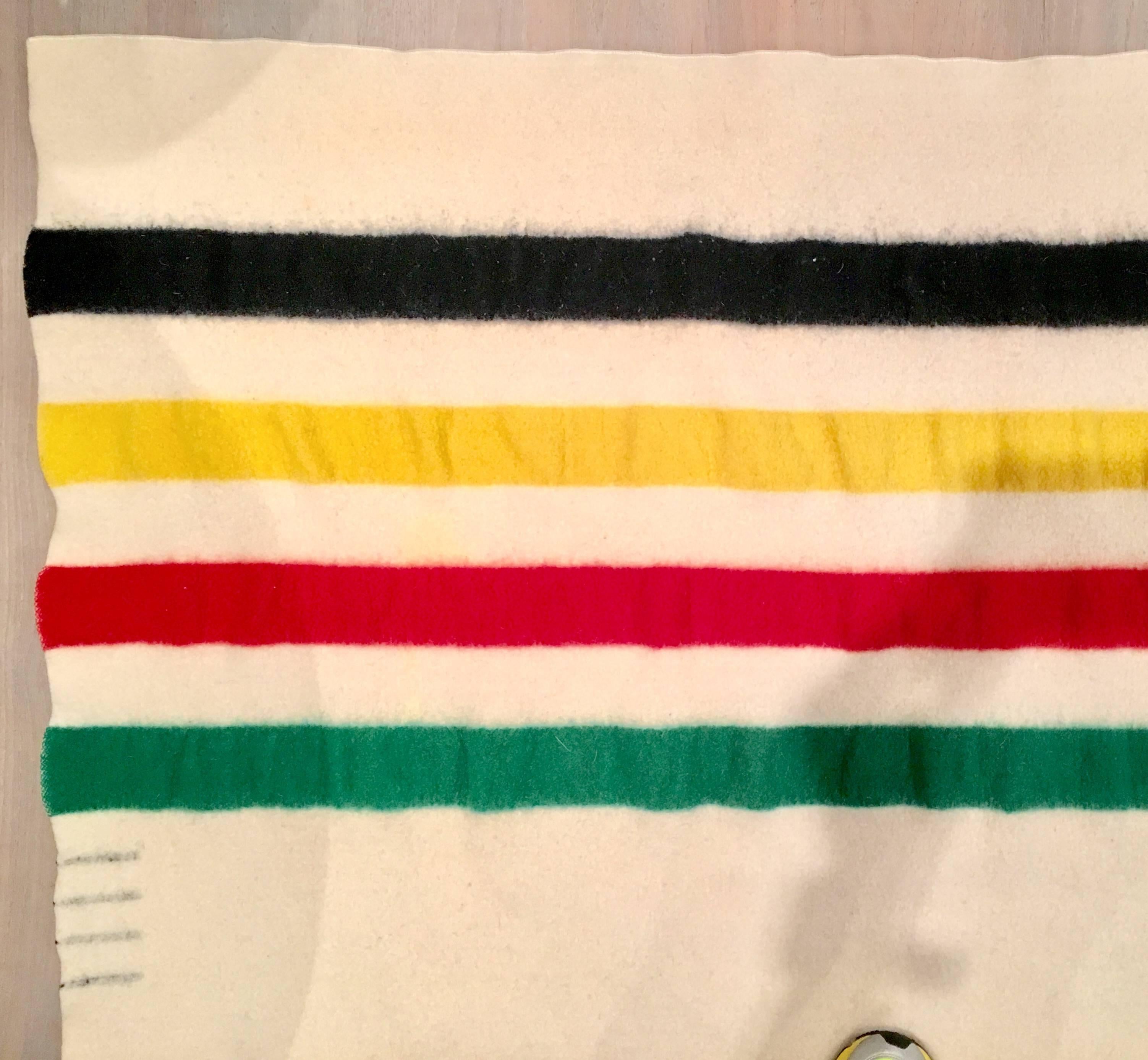 Vintage Pendelton Glacier National Park Striped Blanket For Sale at