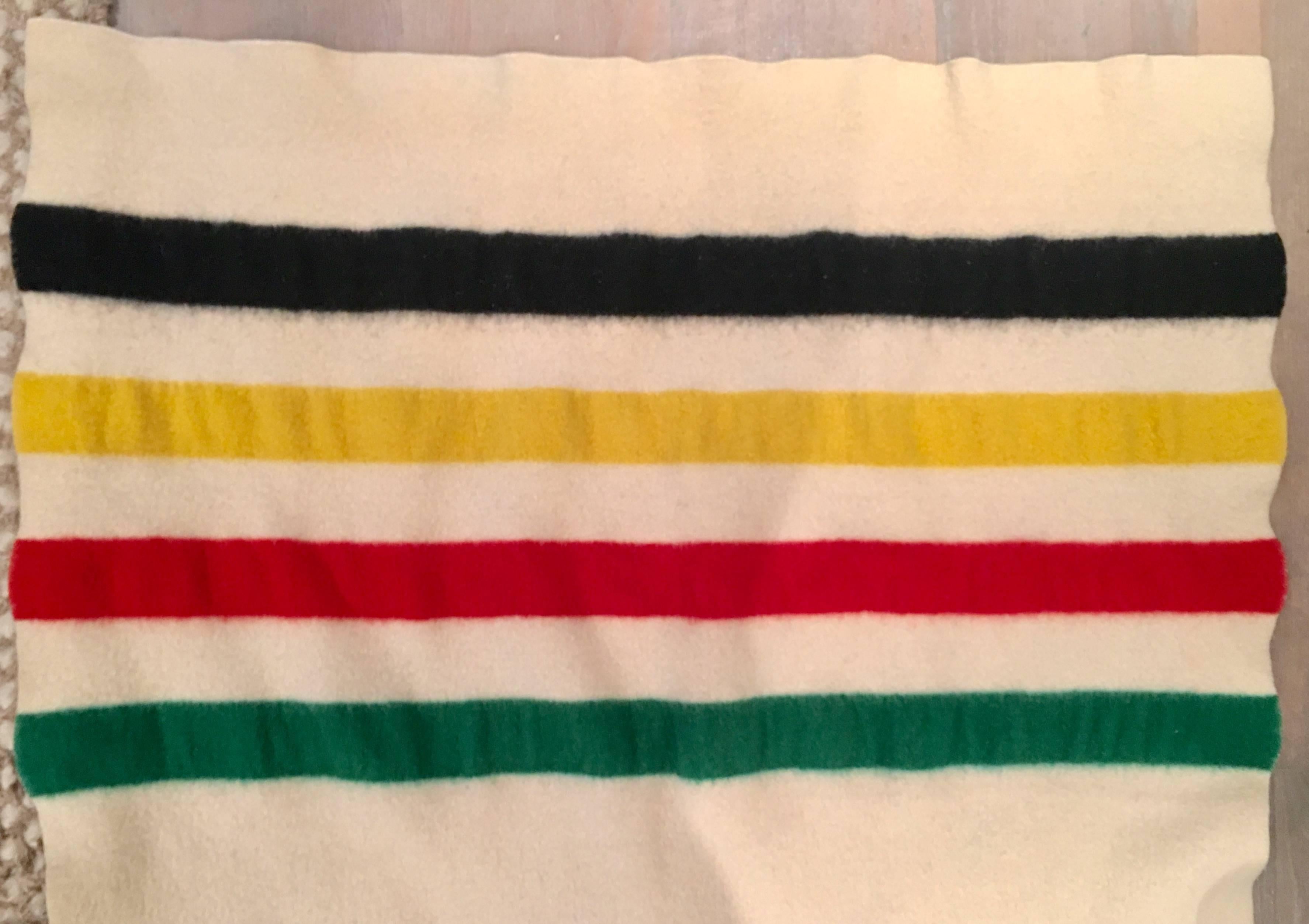 Vintage Pendelton Glacier National Park Striped Blanket For Sale at