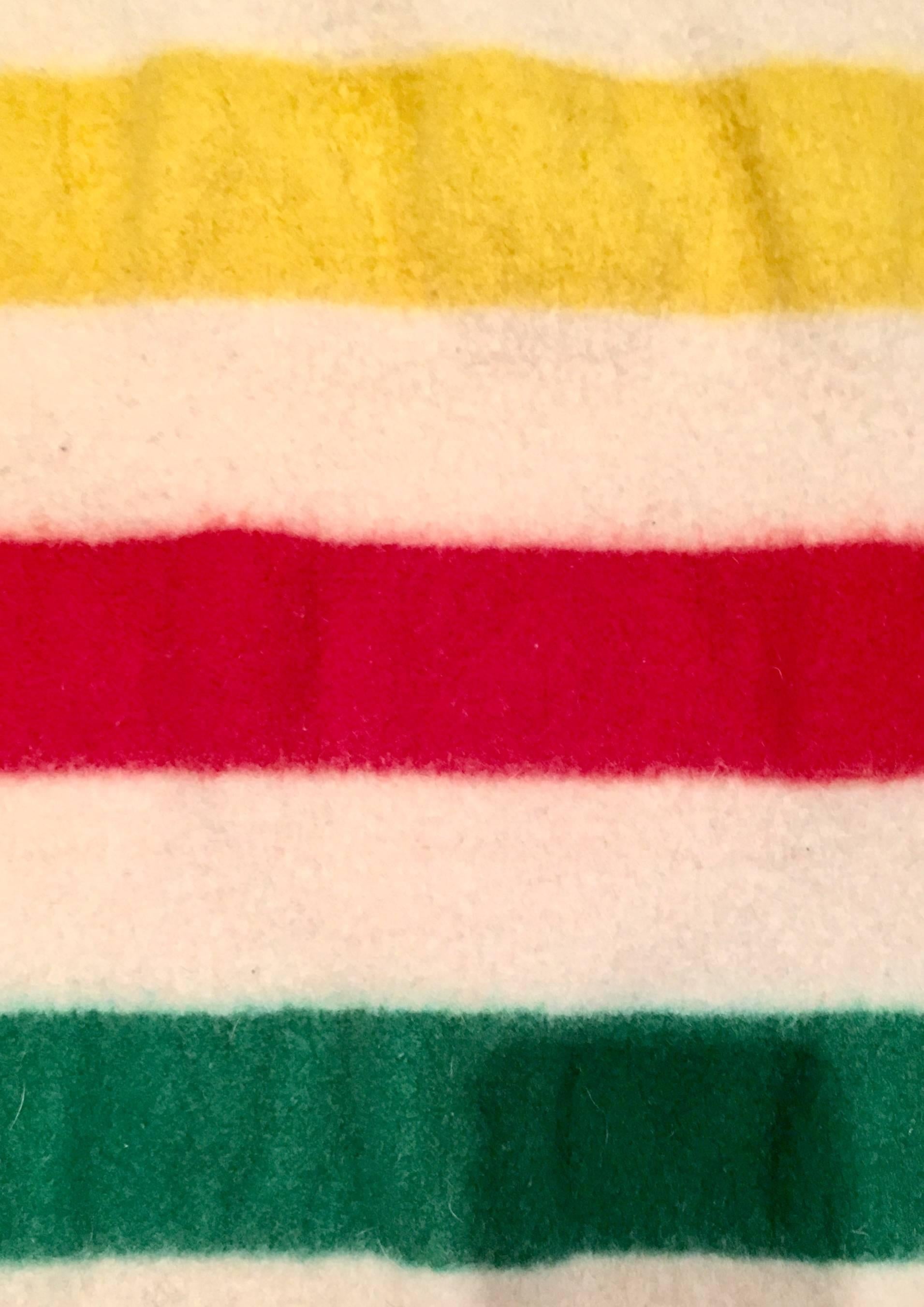 Vintage Pendelton Glacier National Park Striped Blanket For Sale at