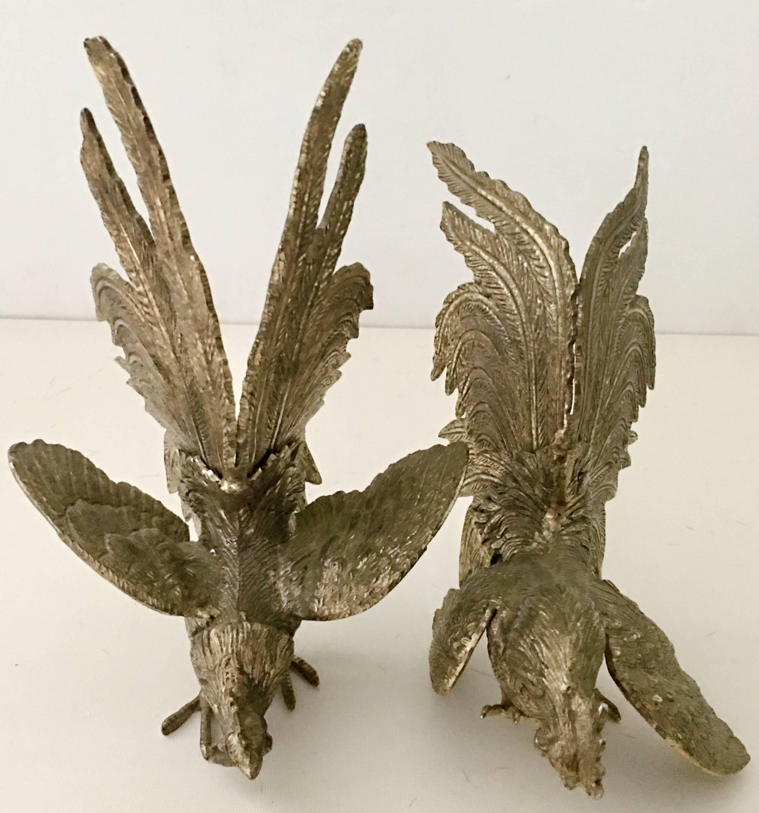 19th Century Antique French Pair of Silver Plated 