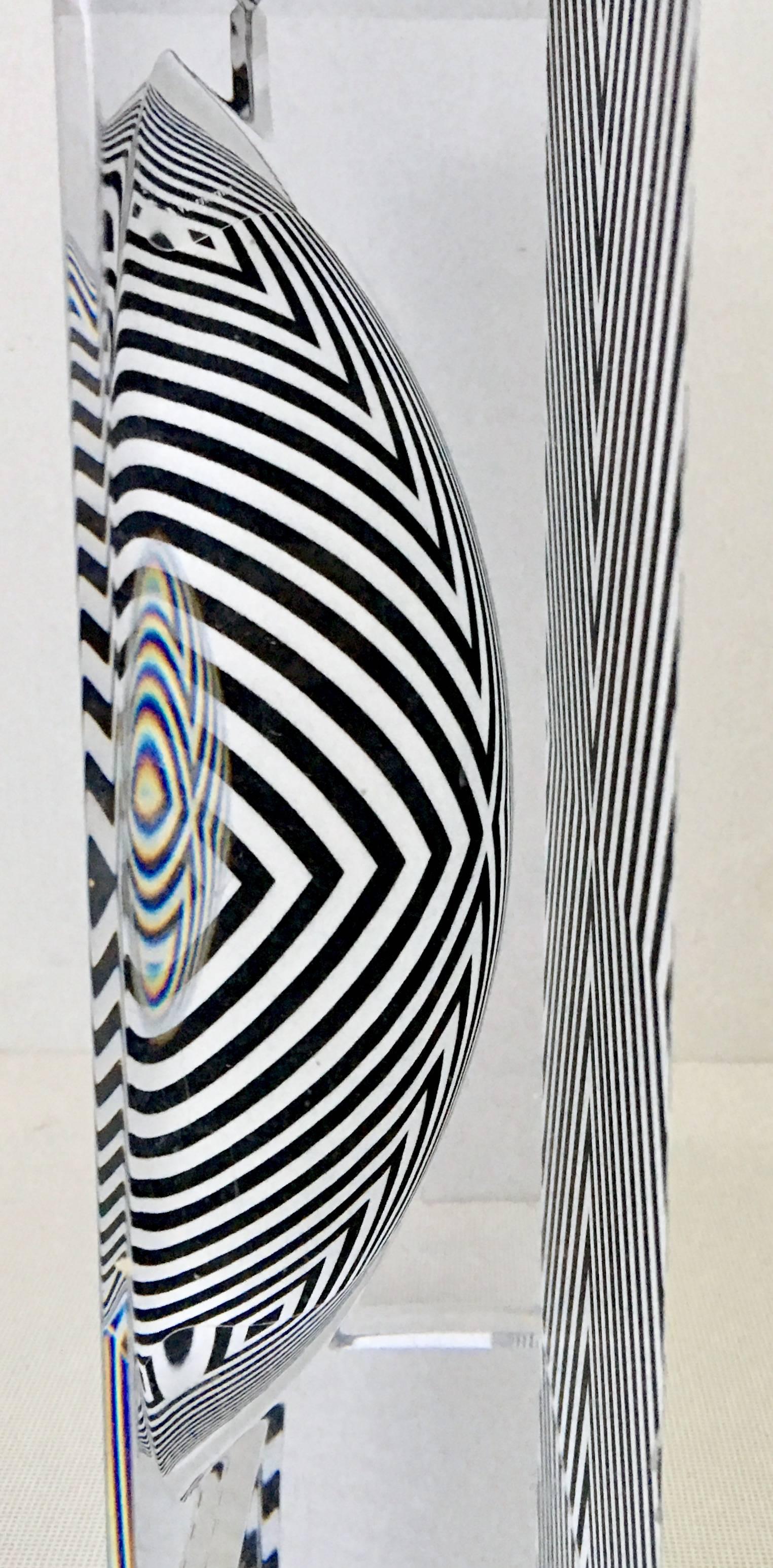Lucite Optic Zebra Print Square Bowl by, Alexandra Von Furstenberg 2