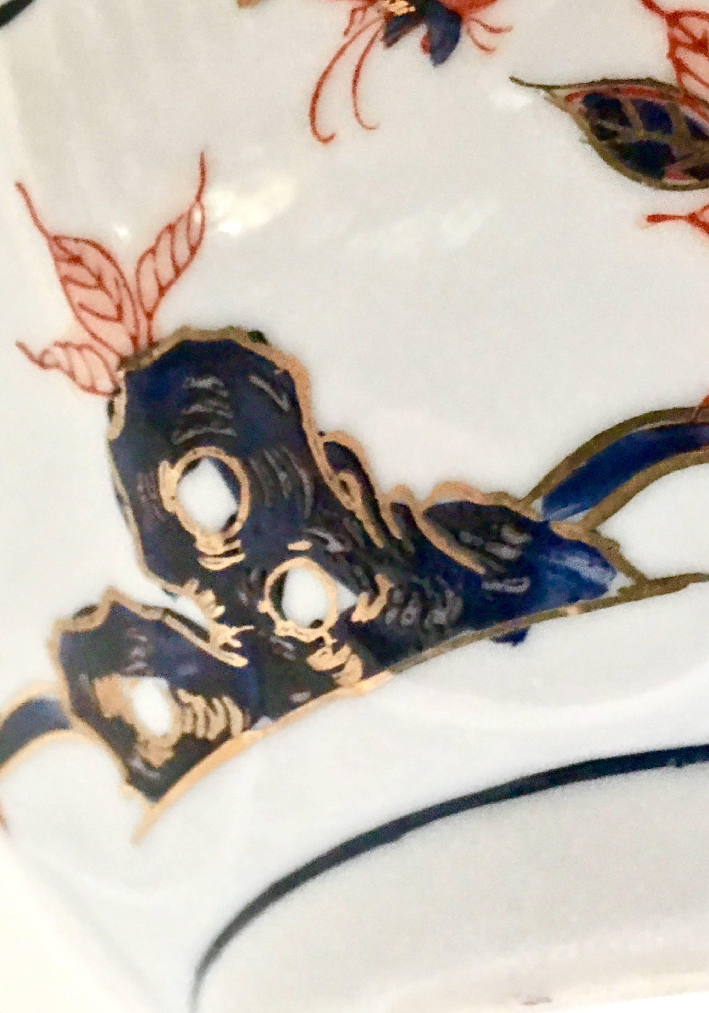 20th Century Japanese Imari Porcelain Serving Pieces S/2 1