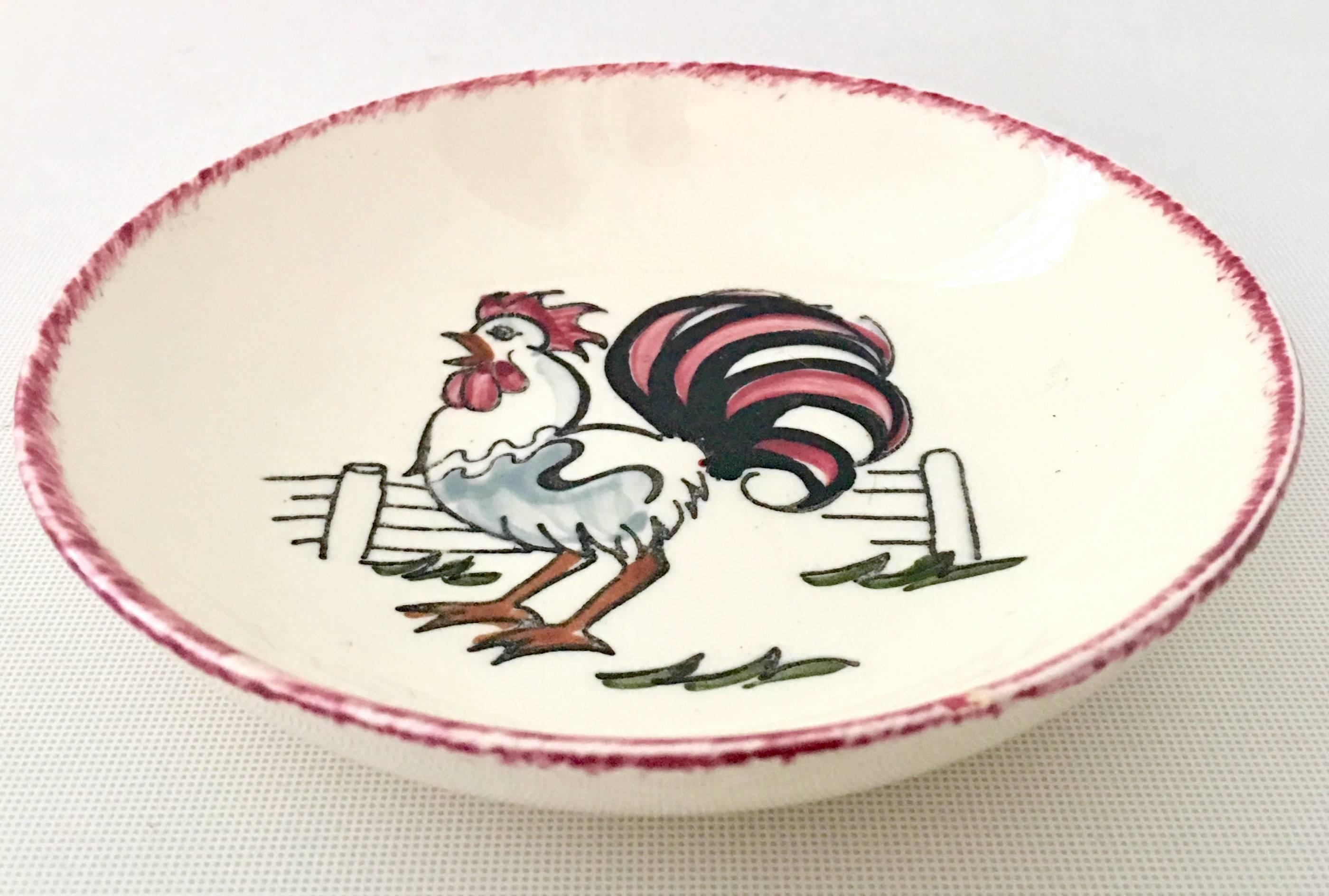 vintage rooster plates
