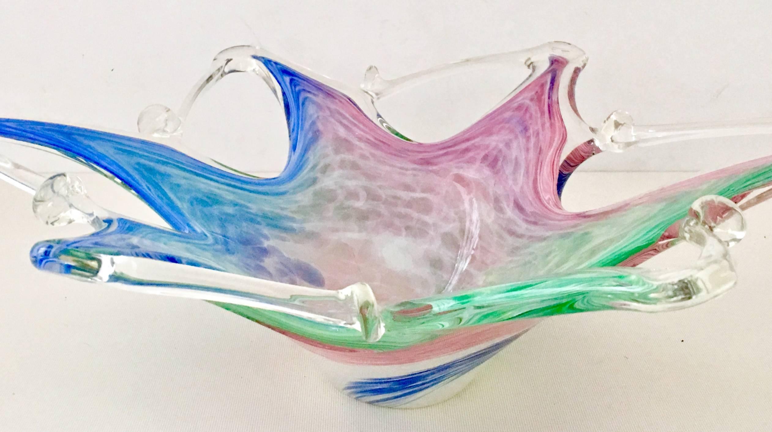 20th Century Vintage Italian Murano Glass Abstract Star Fish Center Bowl