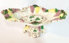 Vintage Italian "Capodimonte" Hand-Painted Footed Center Bowl