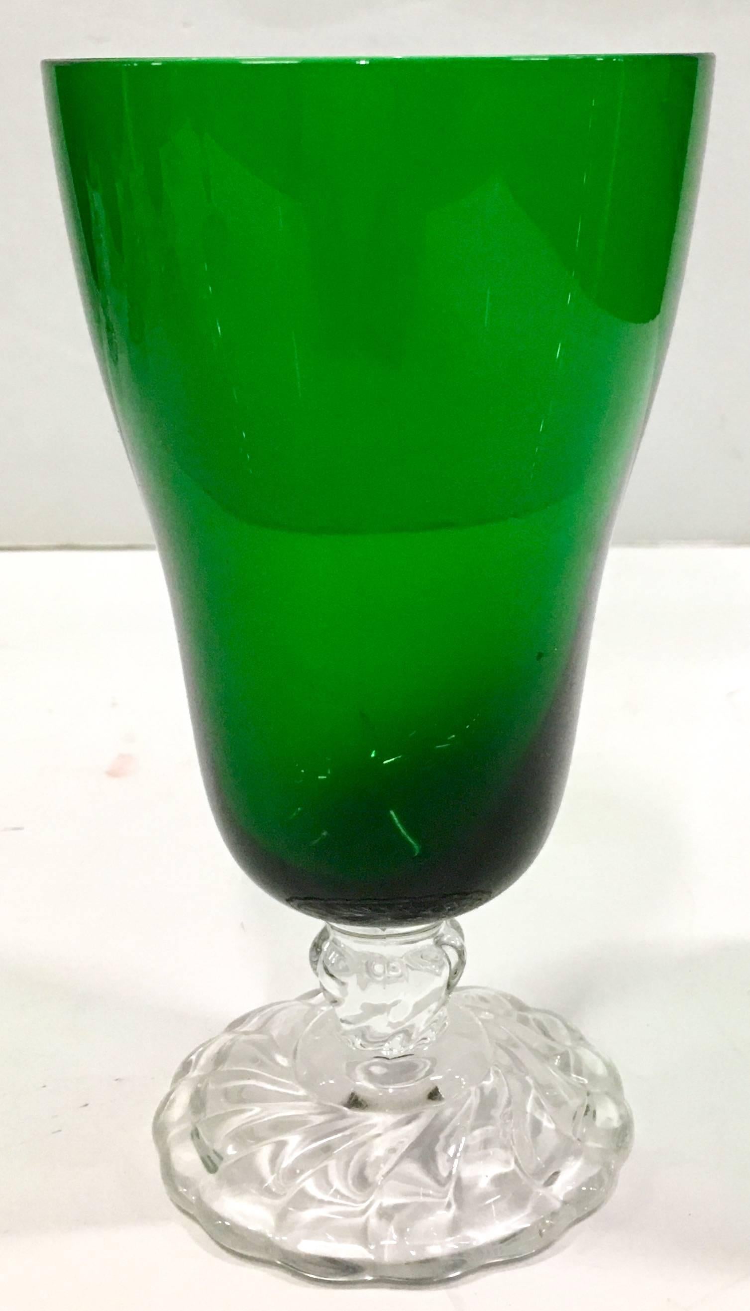 green glasses drinking