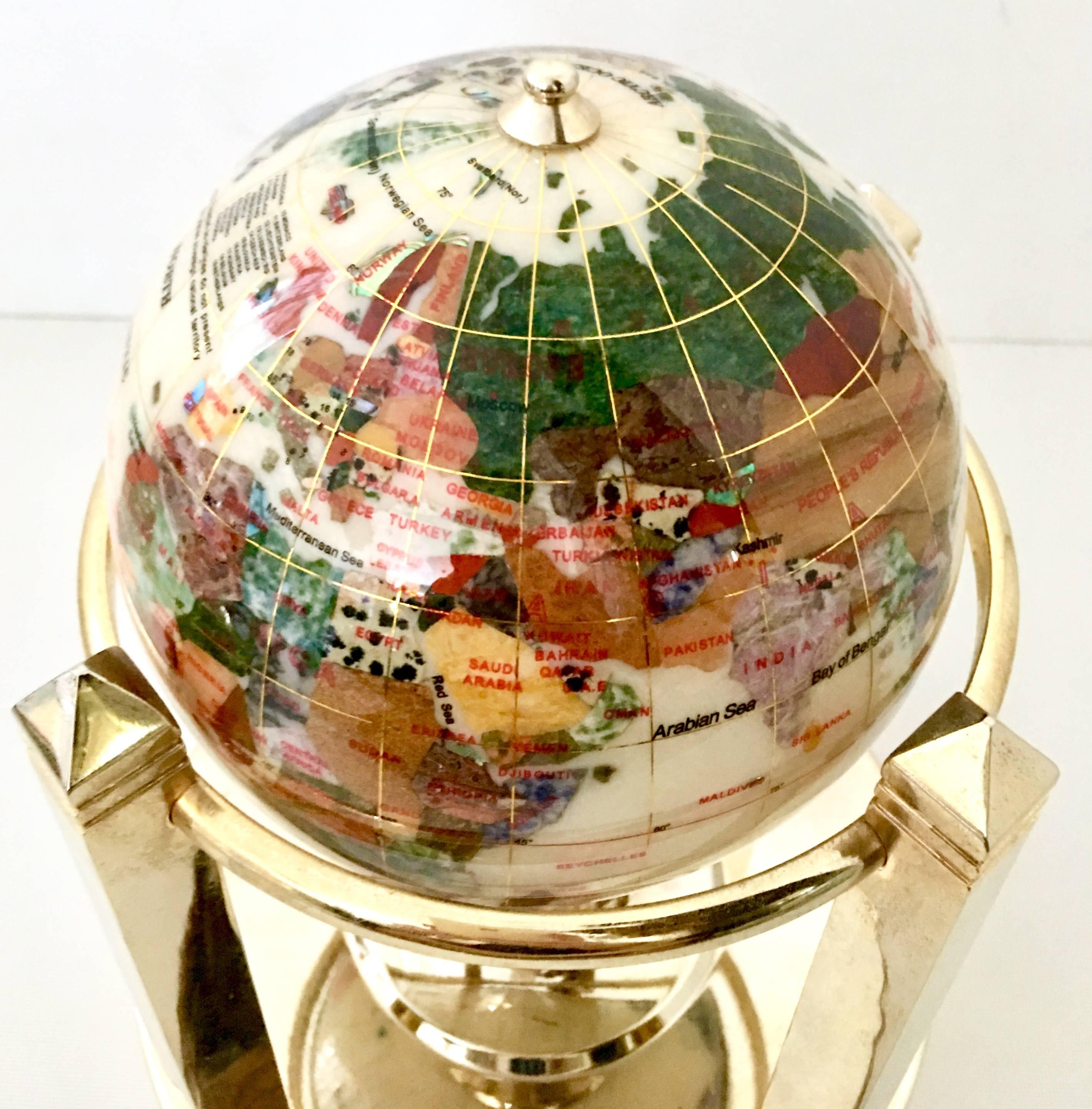 mother of pearl globe with compass