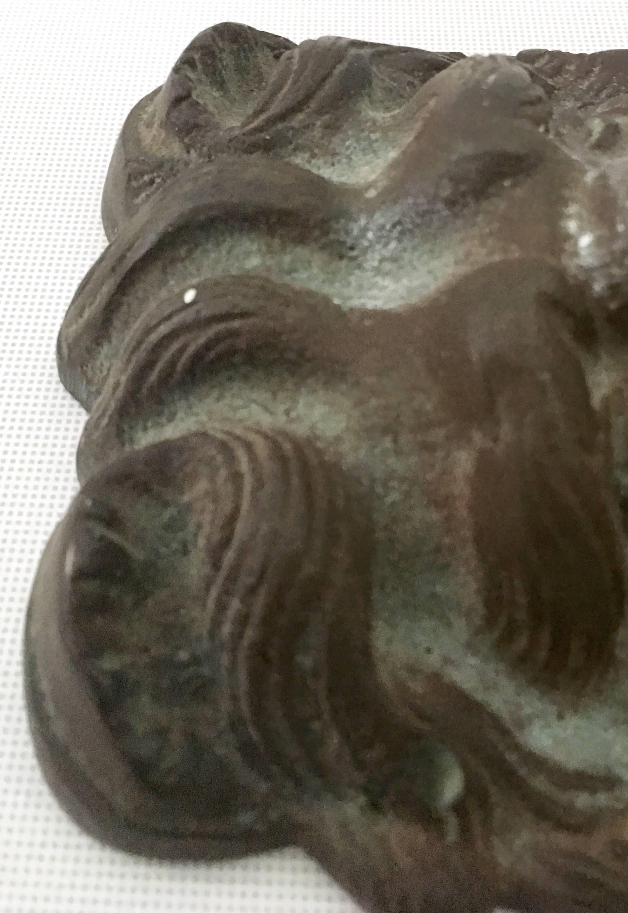20th Century Bronze Verdigris Lion Door Knocker 5