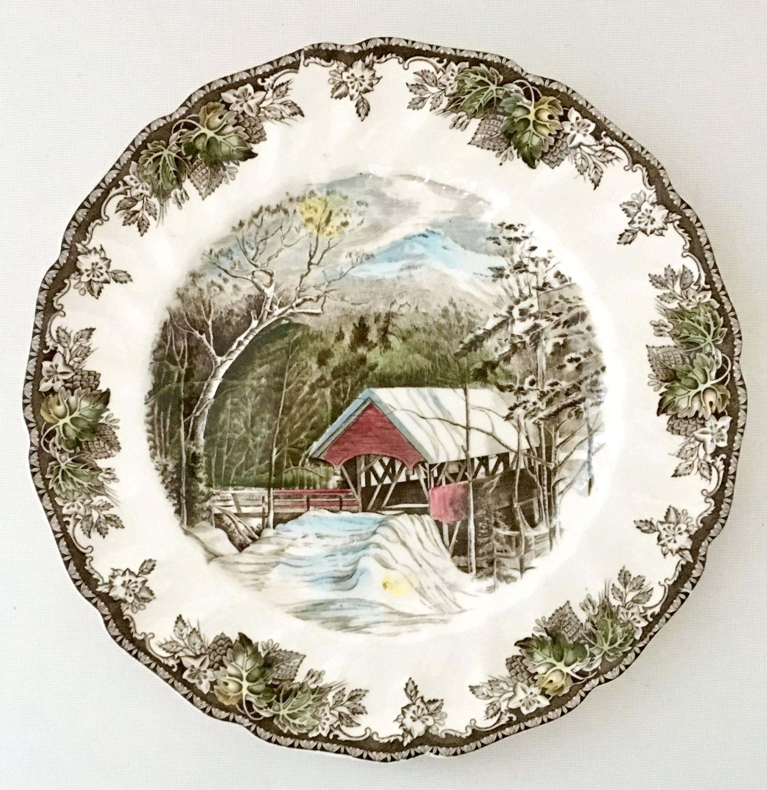 1950'S English Transferware dinner plates 