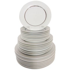 Retro 1960'S Porcelain Dinnerware "Modulation", Tappio Wikalla for Rosenthal S/24