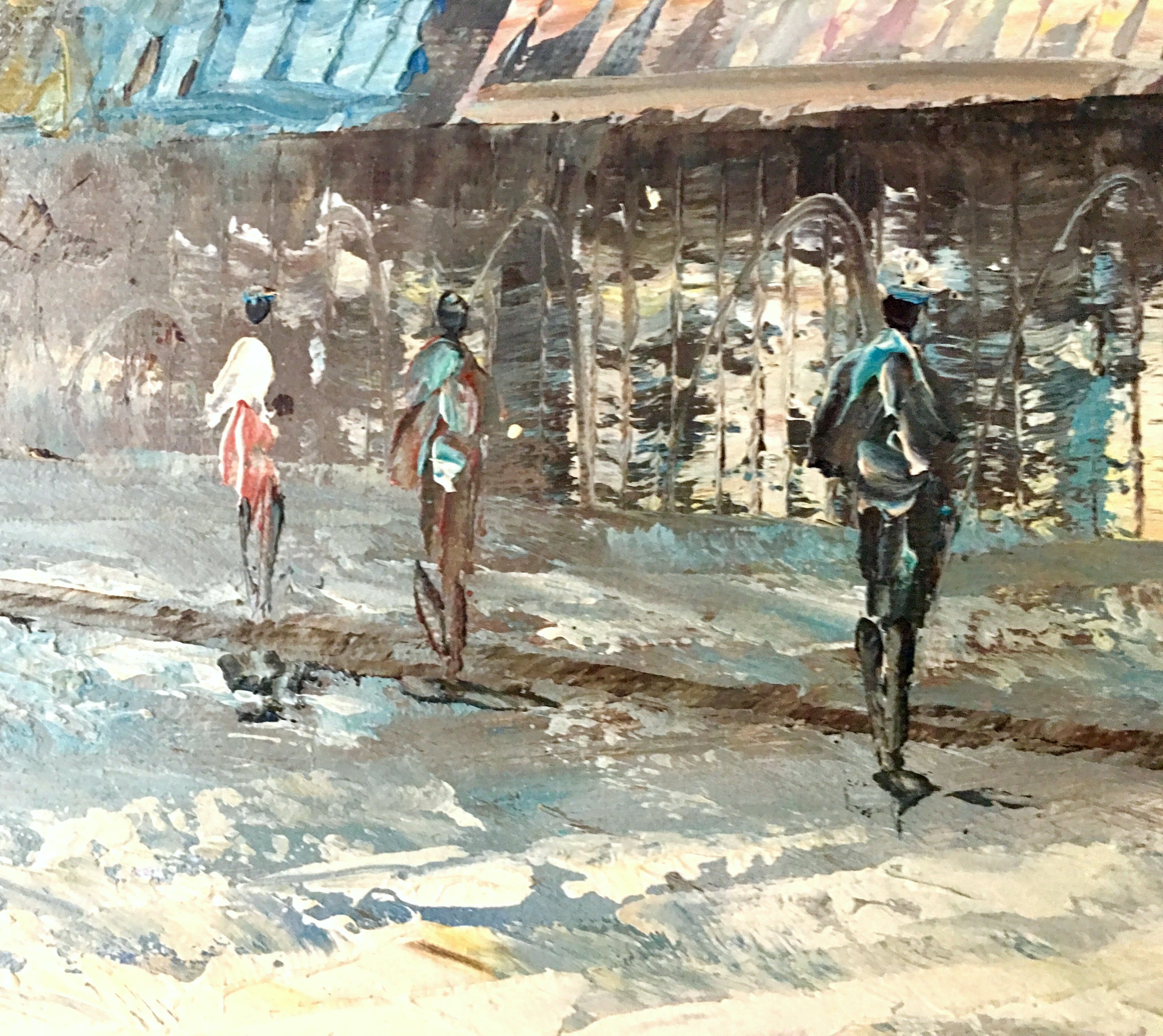 20th Century Original Oil On Canvas Painting By Burnett For Sale