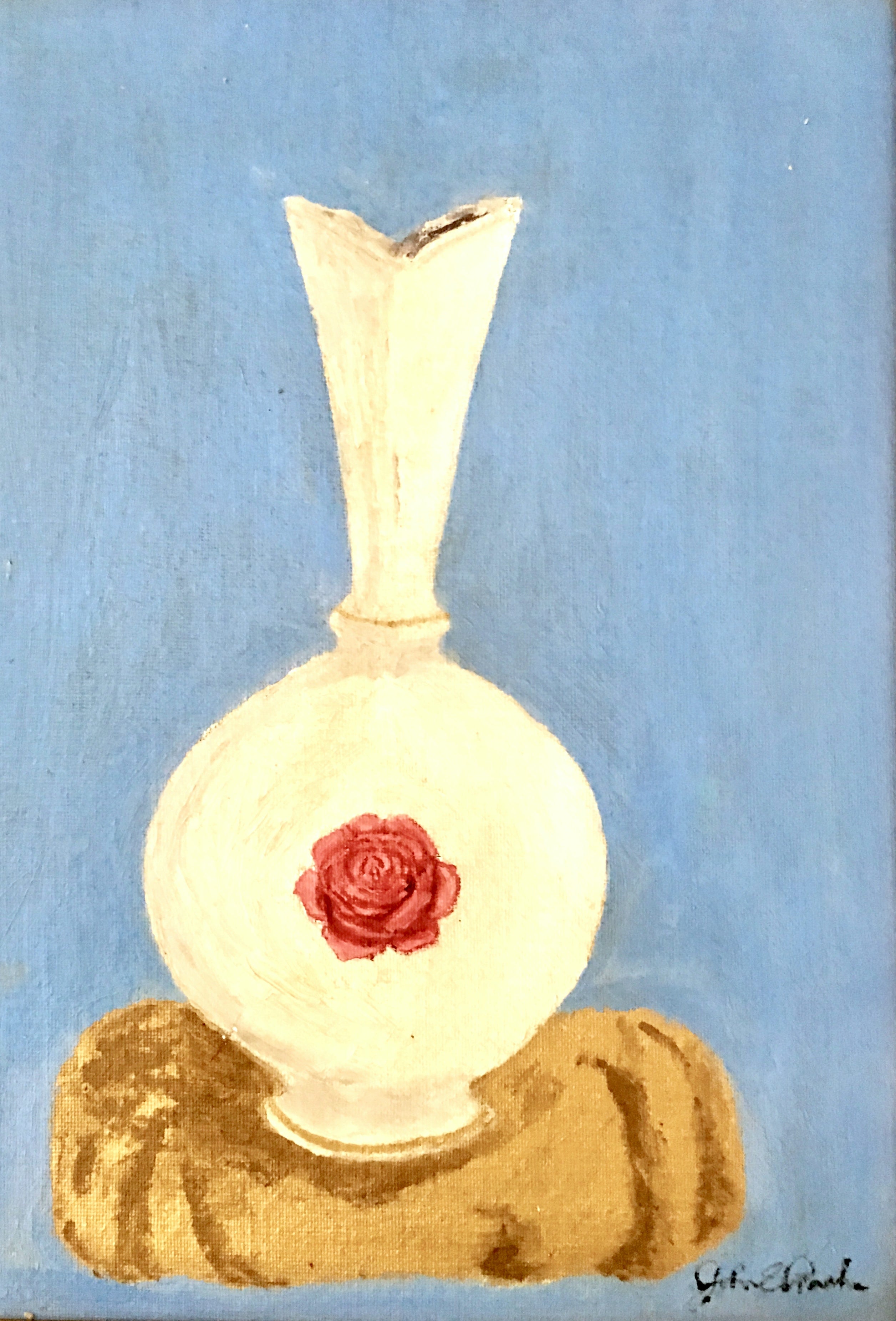 20th Century Original Oil On Canvas Still Life Painting Signed For