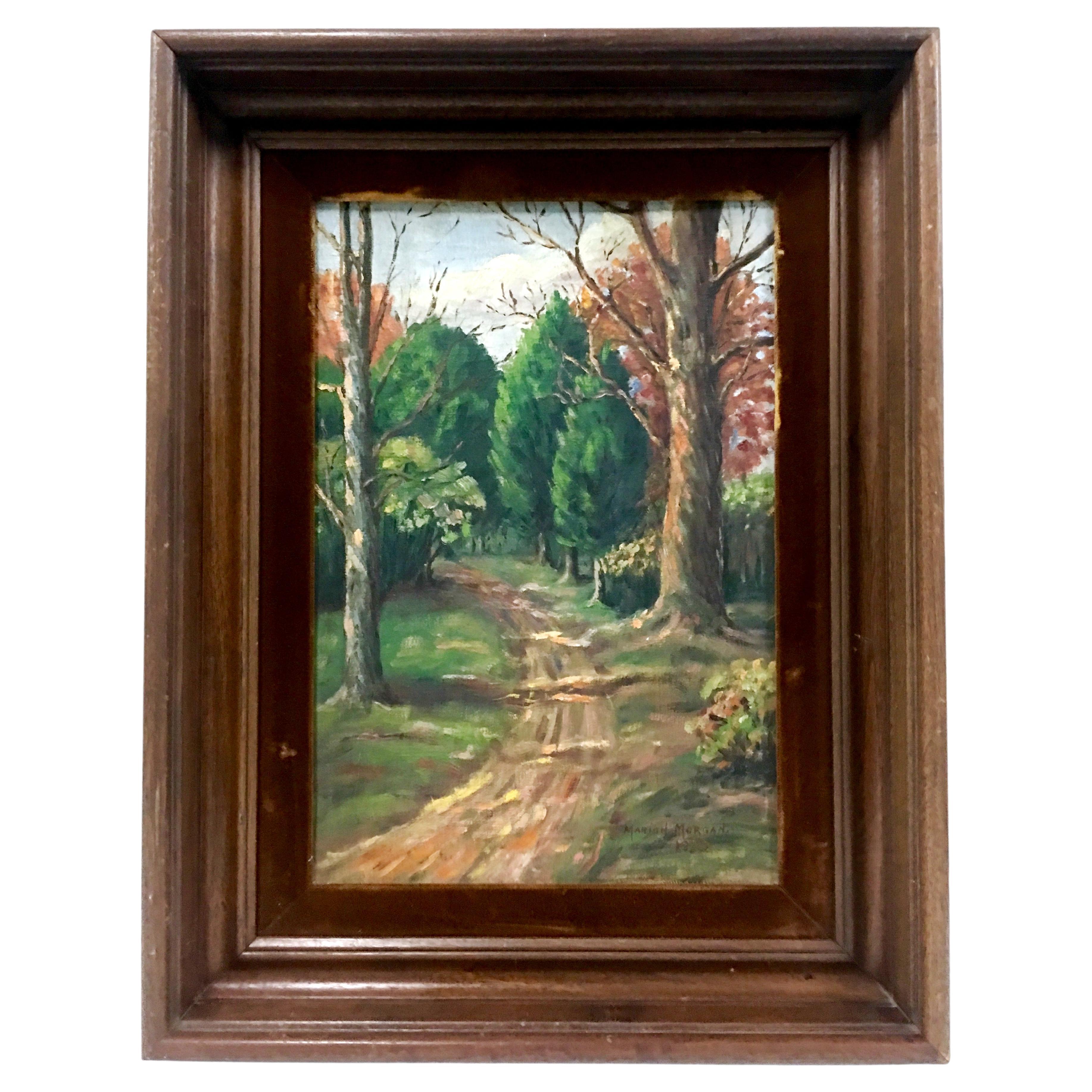 1932 Original Oil on Canvas Painting by, Marion Morgan For Sale