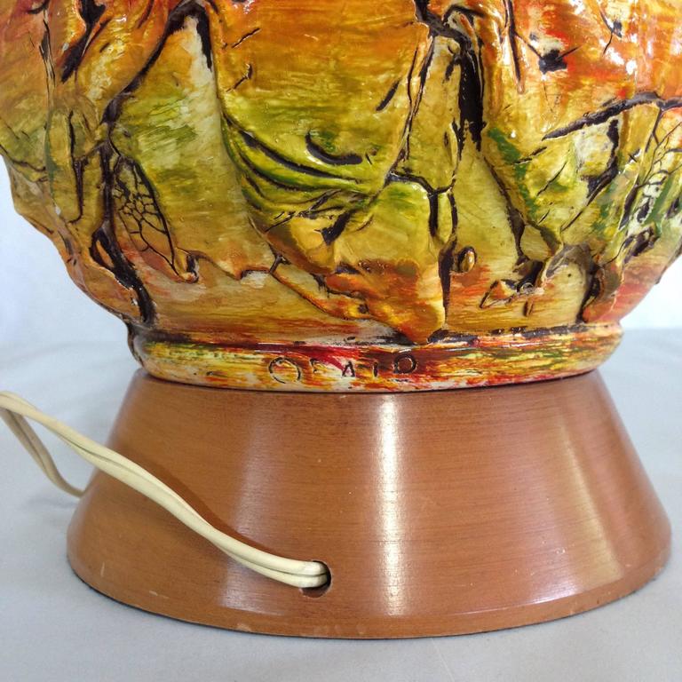 MidCentury Pair Of Monumental Ceramic Drip Glaze "Lava" Lamps By, F.A