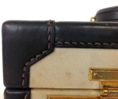 1950s Italian Vellum and Leather Train Case