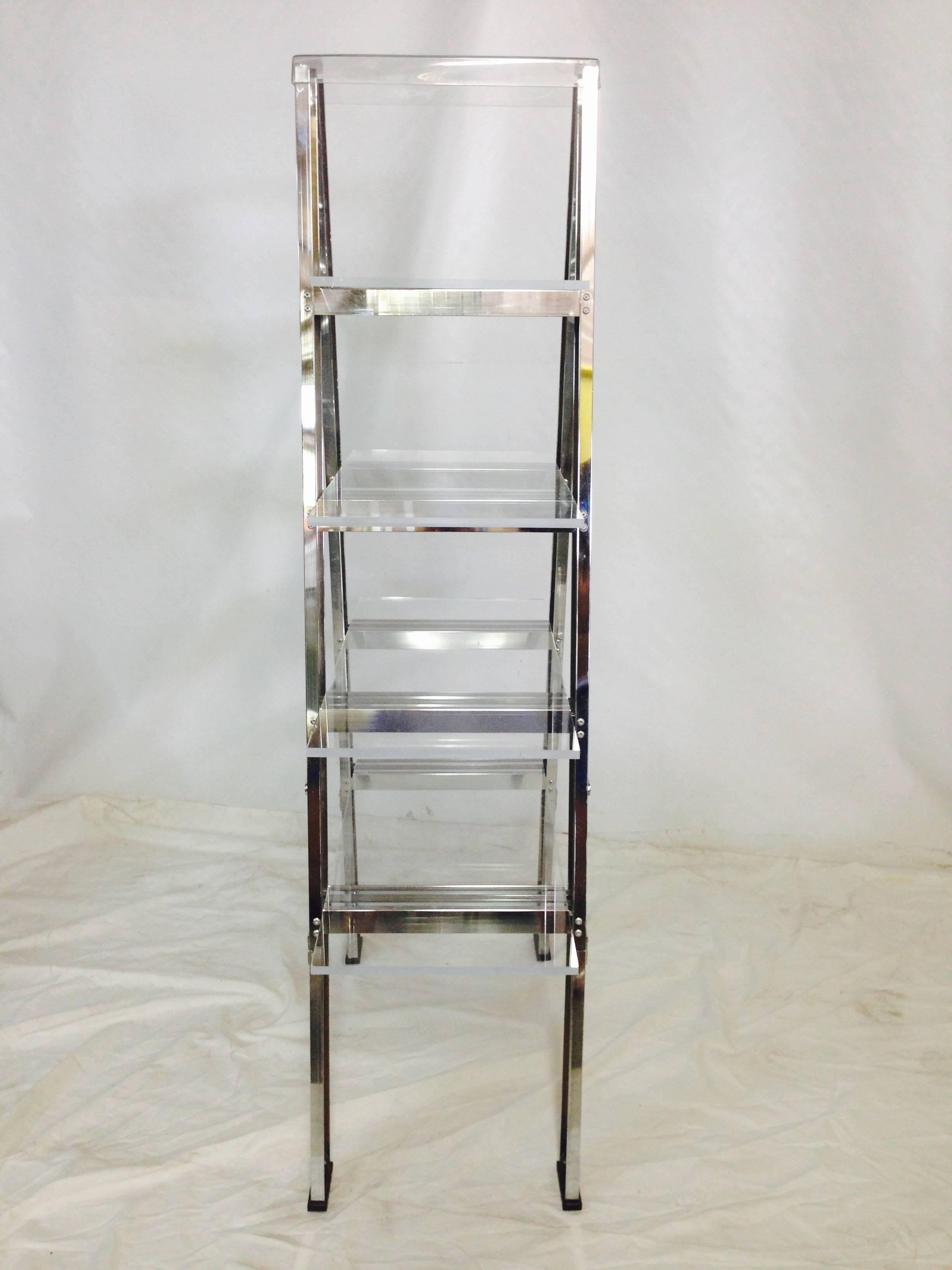 chrome ladder shelf