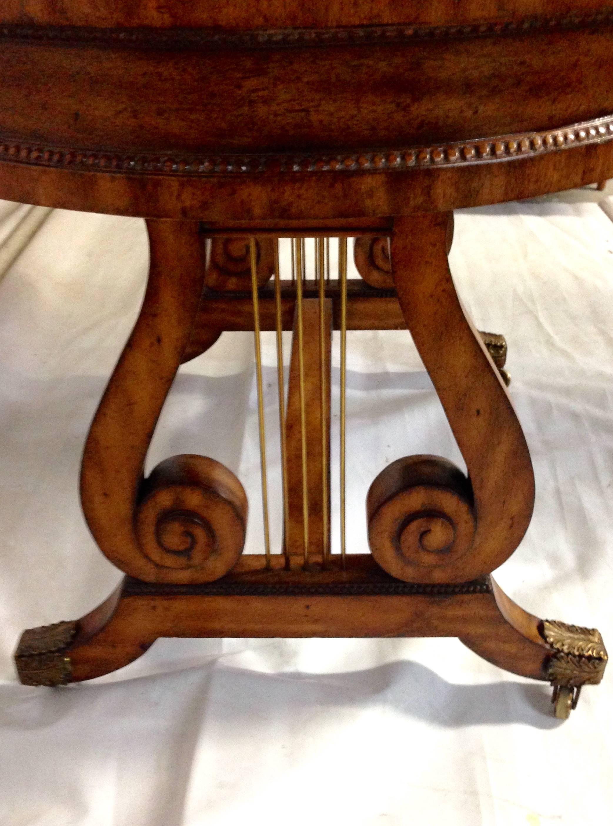 1960s Mahogany and Leather Top Game Table In Excellent Condition In West Palm Beach, FL