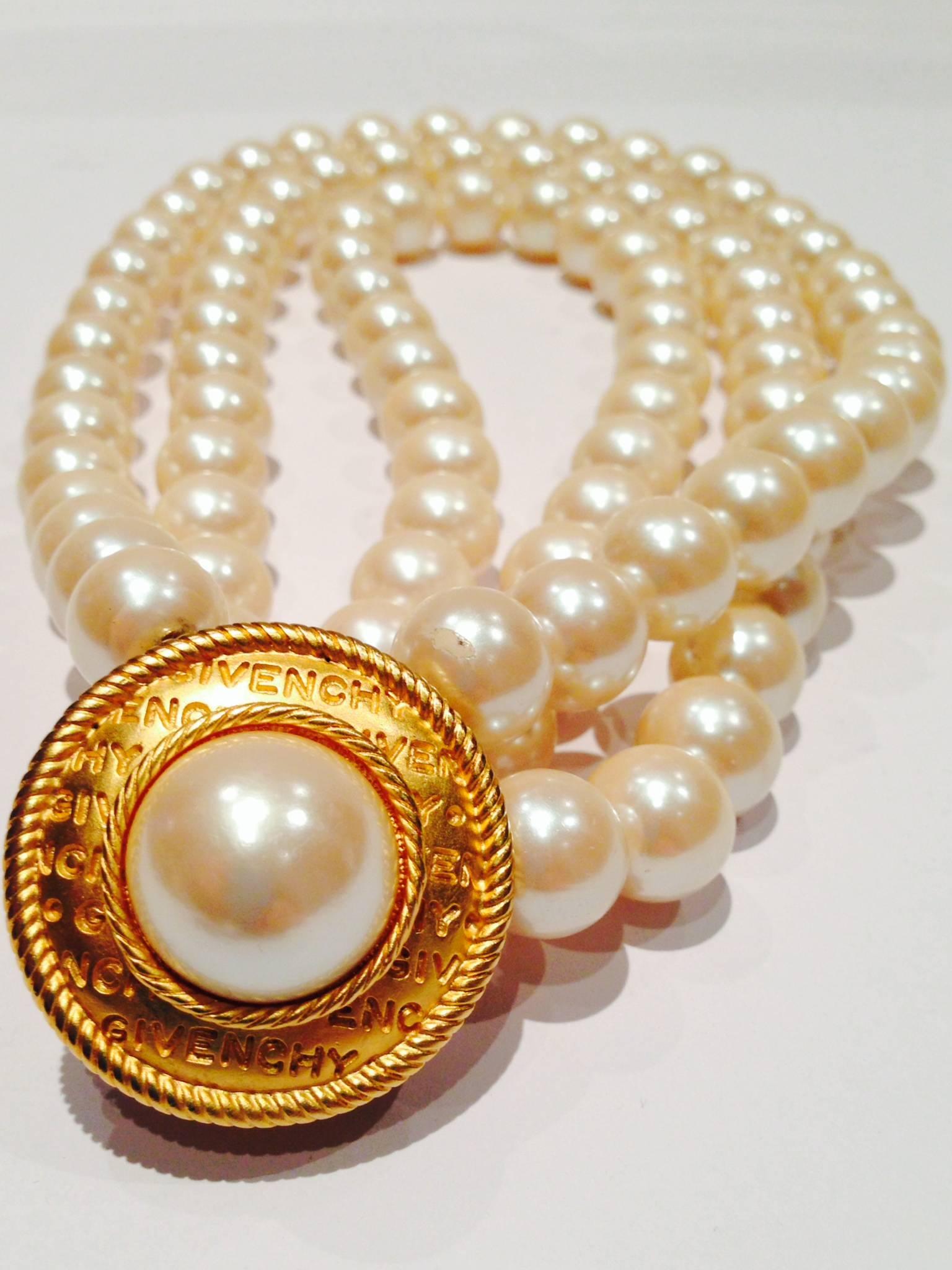 vintage givenchy pearl necklace