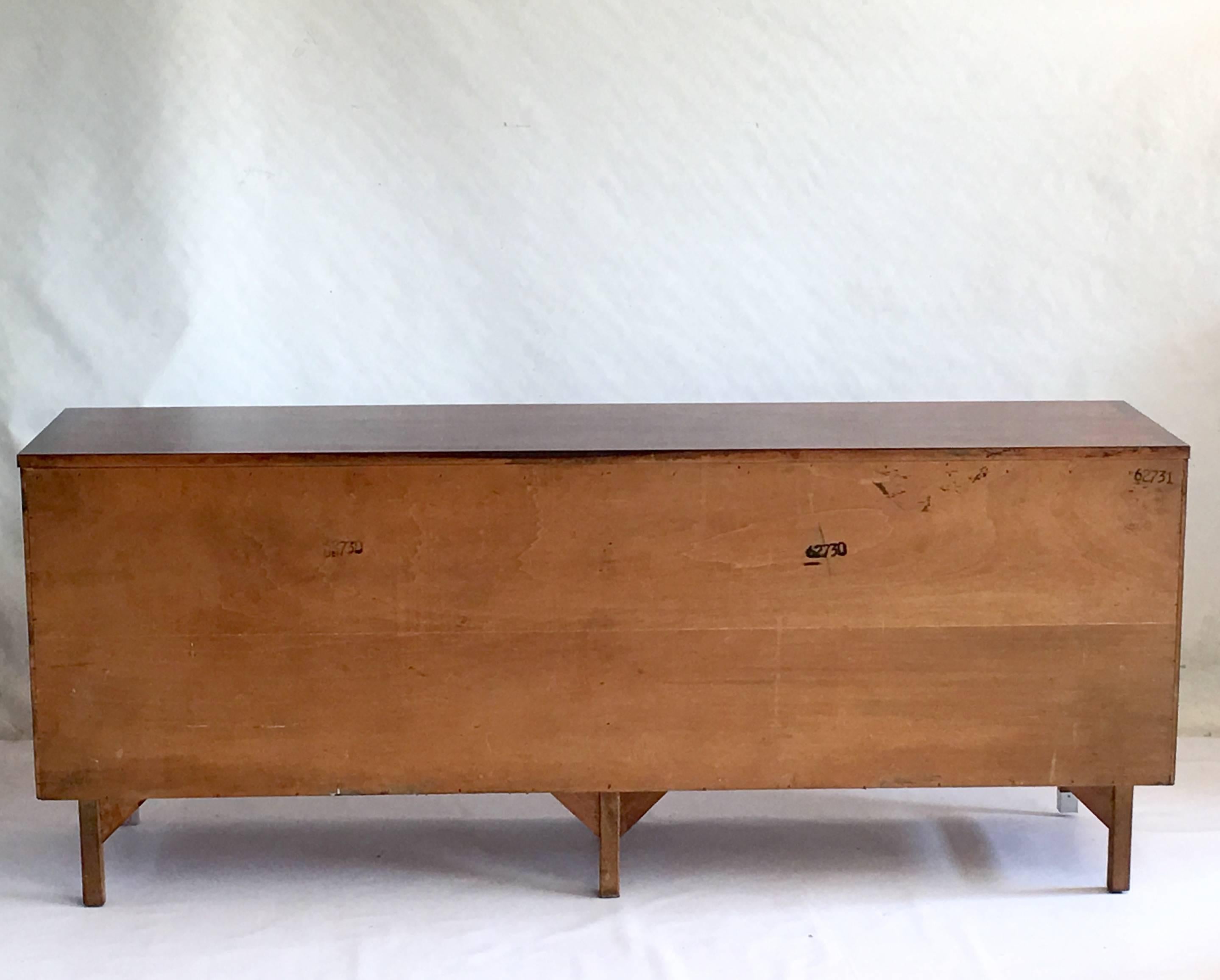 Mid-Century Modern Inlay Sideboard by Stanley 1