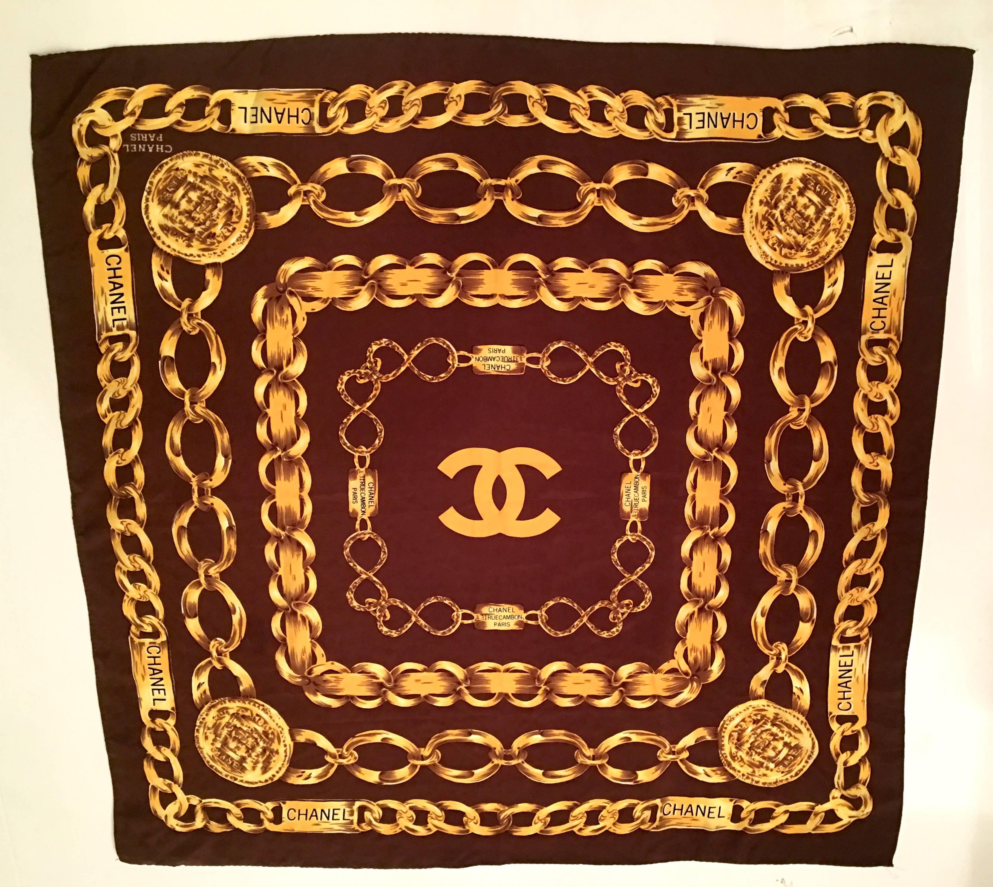 chanel brown scarf