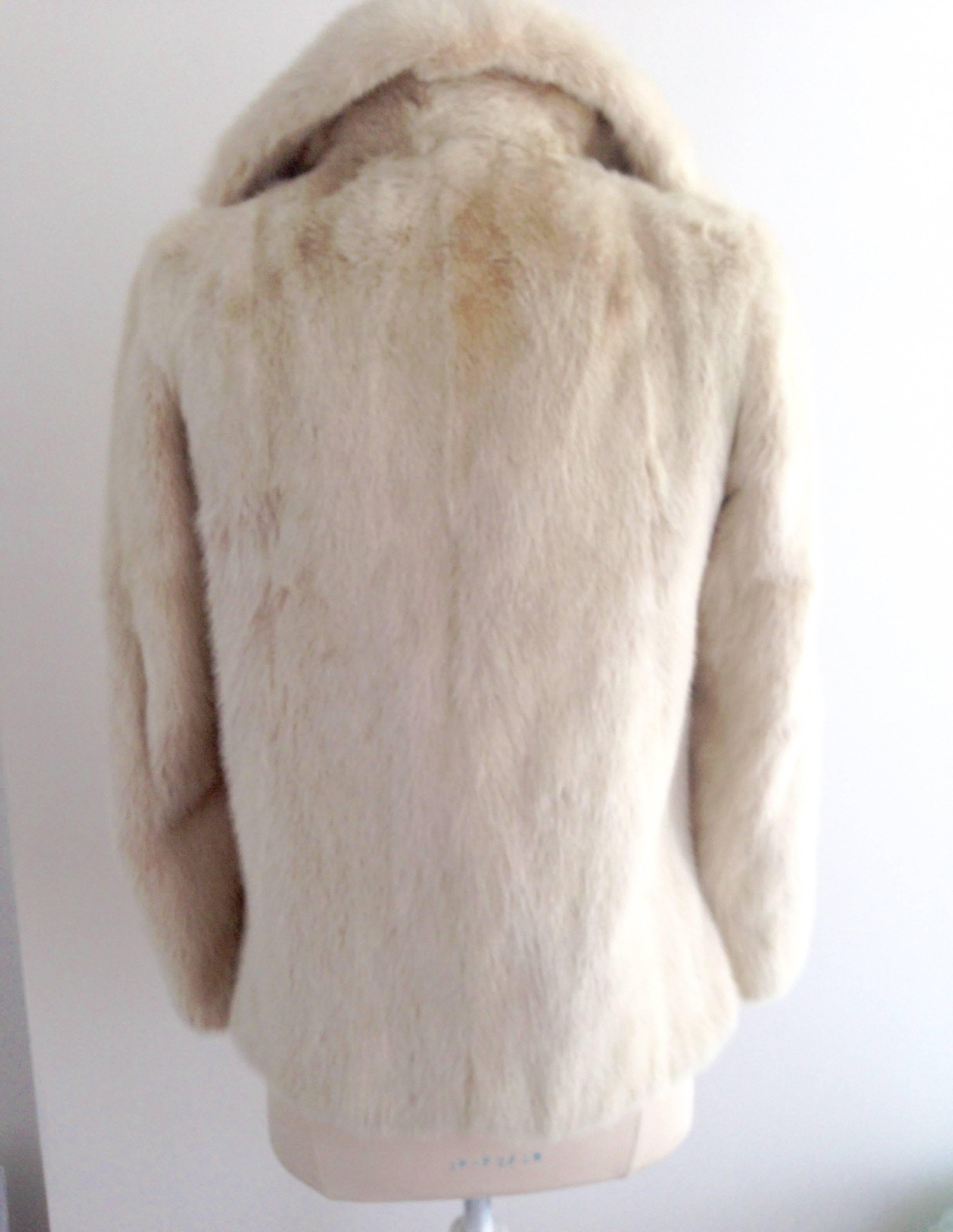 1970s Emilio Gucci Winter White Mink Fur Jacket In Excellent Condition In West Palm Beach, FL