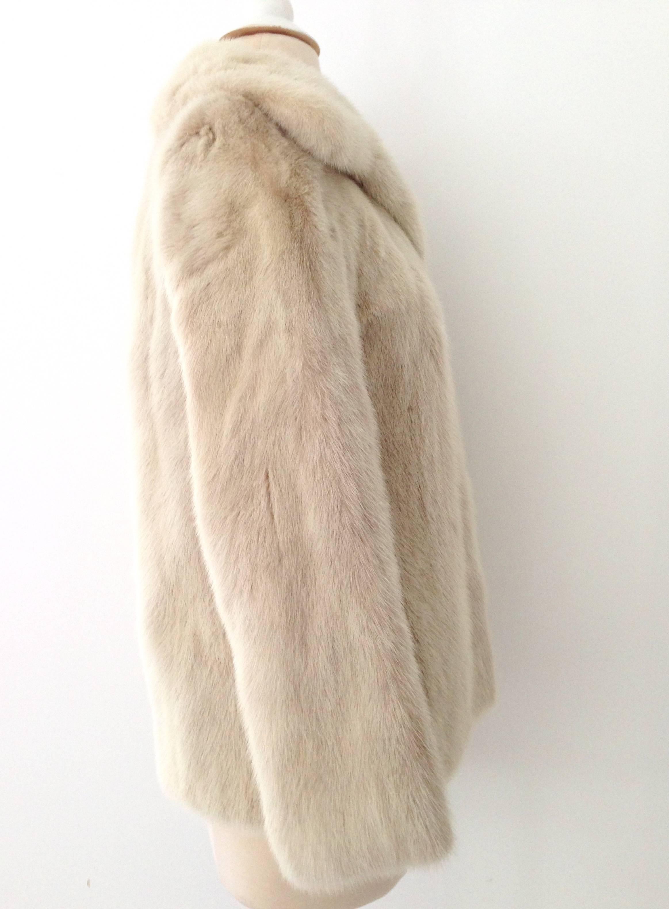 Italian 1970s Emilio Gucci Winter White Mink Fur Jacket
