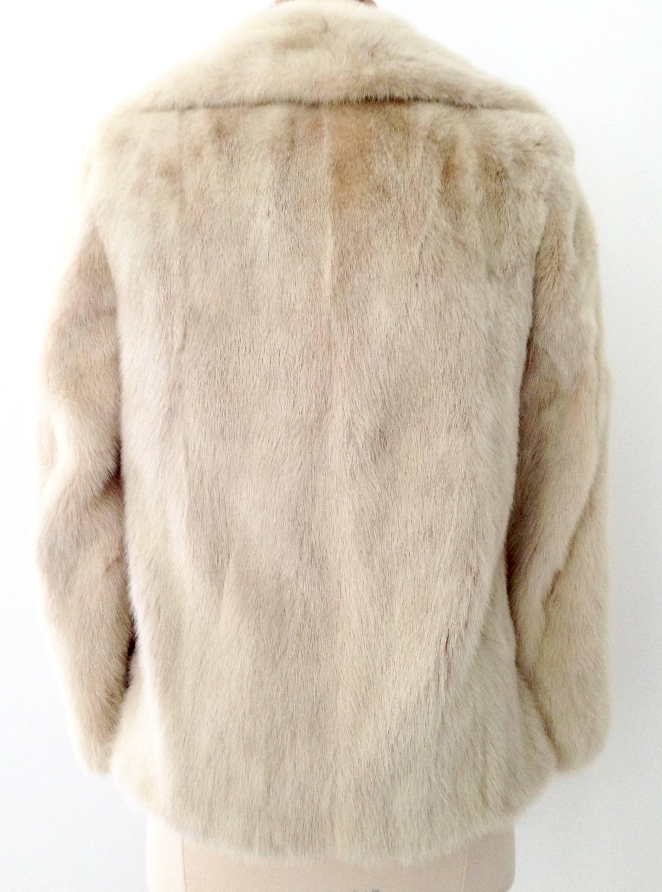 20th Century 1970s Emilio Gucci Winter White Mink Fur Jacket