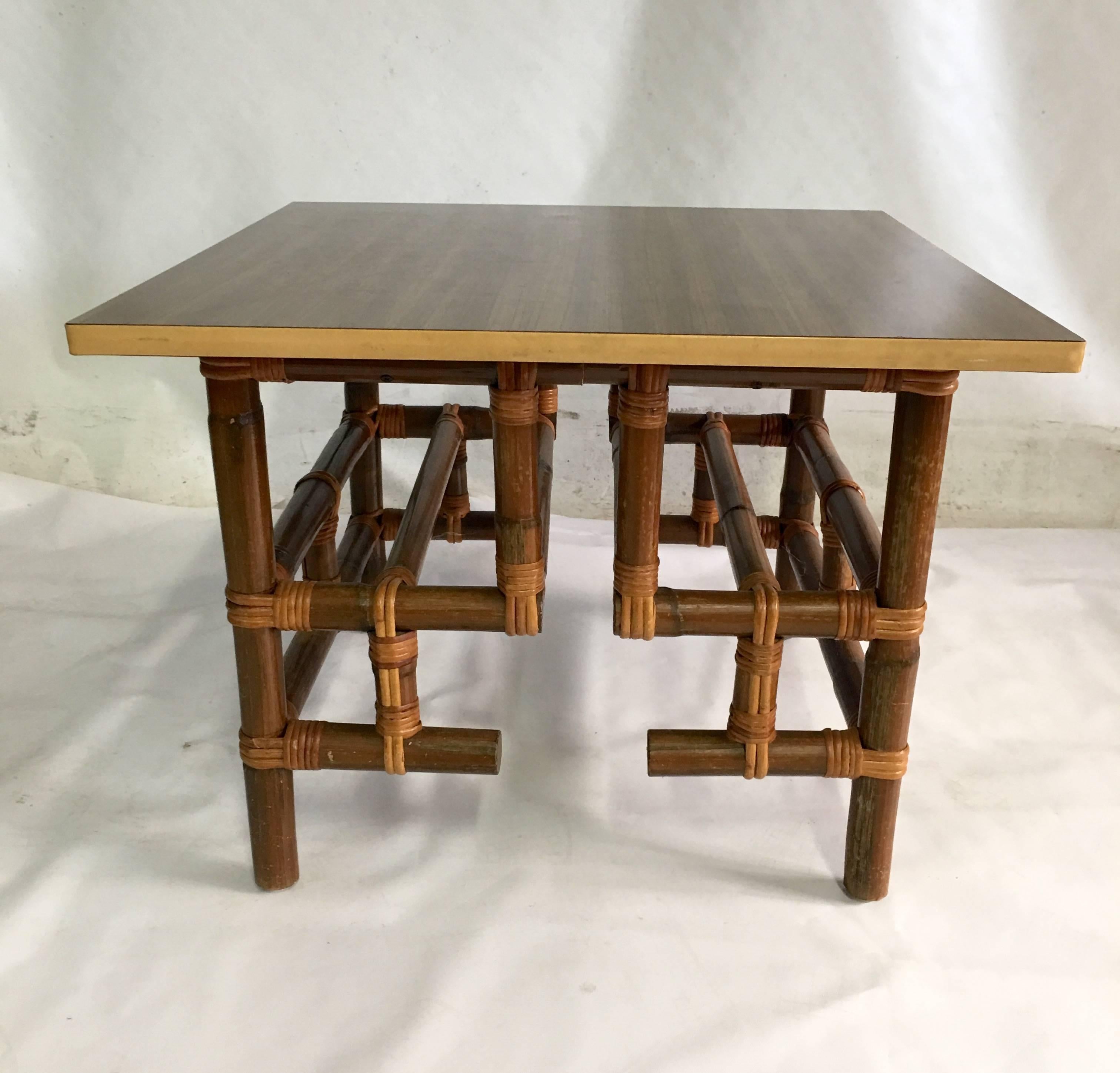 Mid Century Rattan Table By Claif Asia For At 1stdibs
