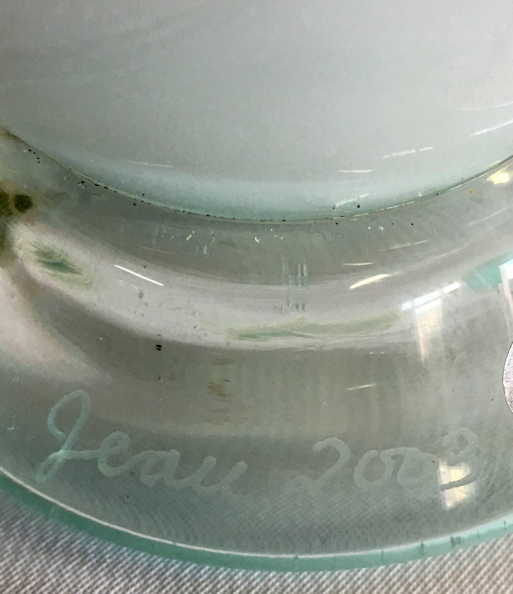 Contemporary Vintage Organic Modern Jeau Bishop Art Glass Vase Signed and Dated 2003