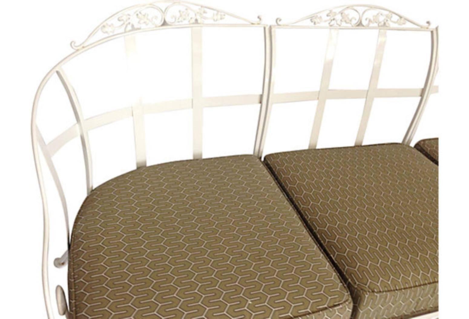 wrought iron settee
