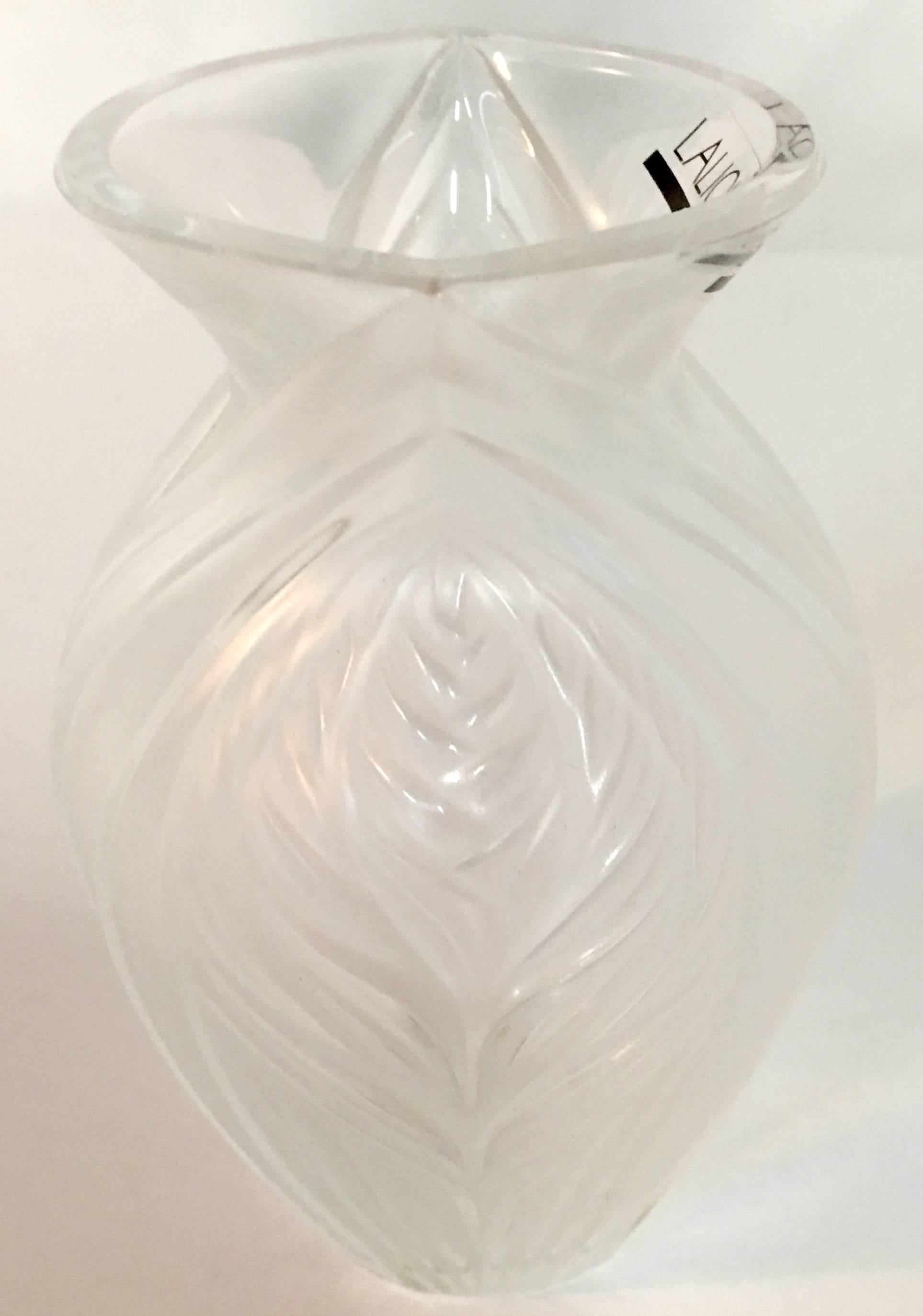 Lalique France Frosted and Raised Crystal Bud Vase at 1stDibs lalique