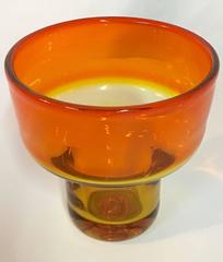 1950'S Blenko Modern Tangerine Amberina Bowl or Vase