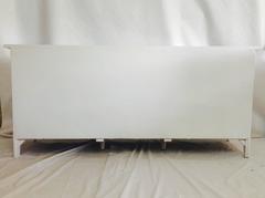 Vintage Lacquered Mint and White Faux-Bamboo Credenza or Sideboard