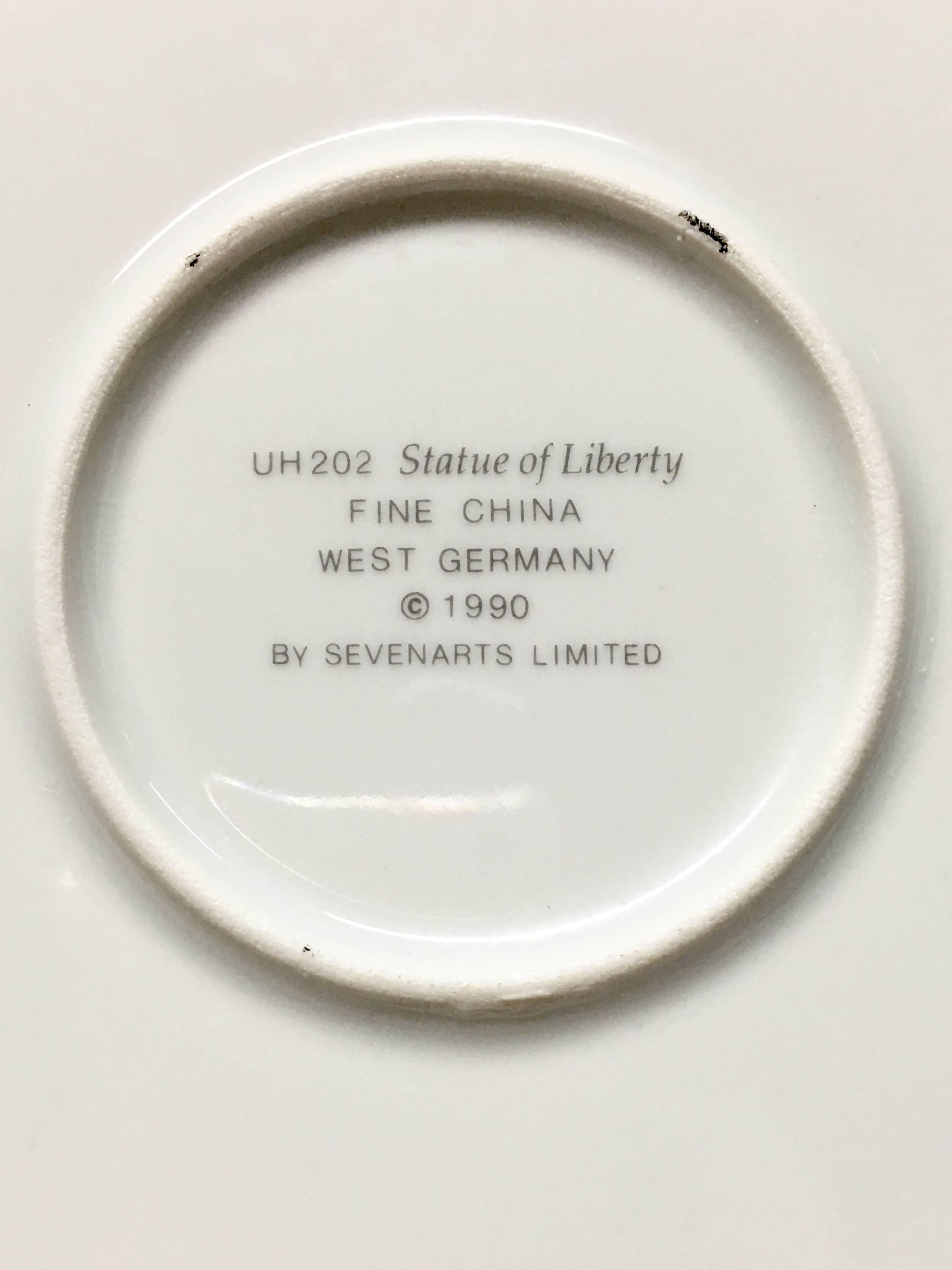 German Erte Limited Edition Statue of Liberty Porcelain Charger Plate