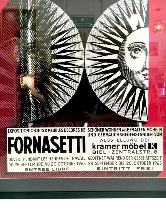 1963 Fornasetti Exhibition Poster at 1stDibs | fornasetti posters