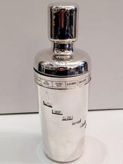 1940s Hotel Bar Silver Plate Recipe Cocktail Shaker