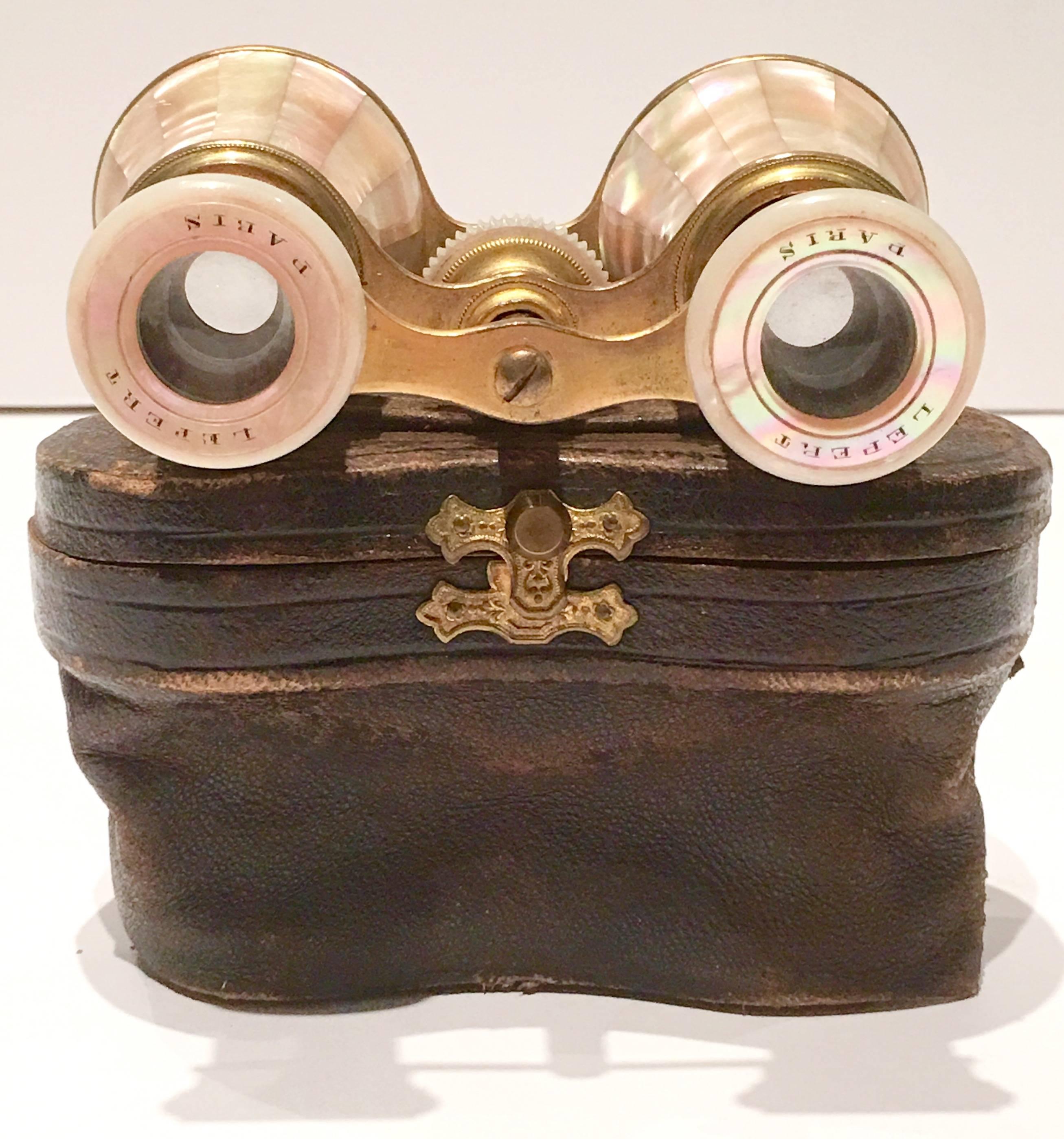 mother of pearl binoculars antique