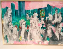 "Polo Lounge" by Leroy Neiman, 1988 Lithograph