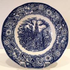 Staffordshire English Transferware "Liberty Blue" Dinner Plate S/15