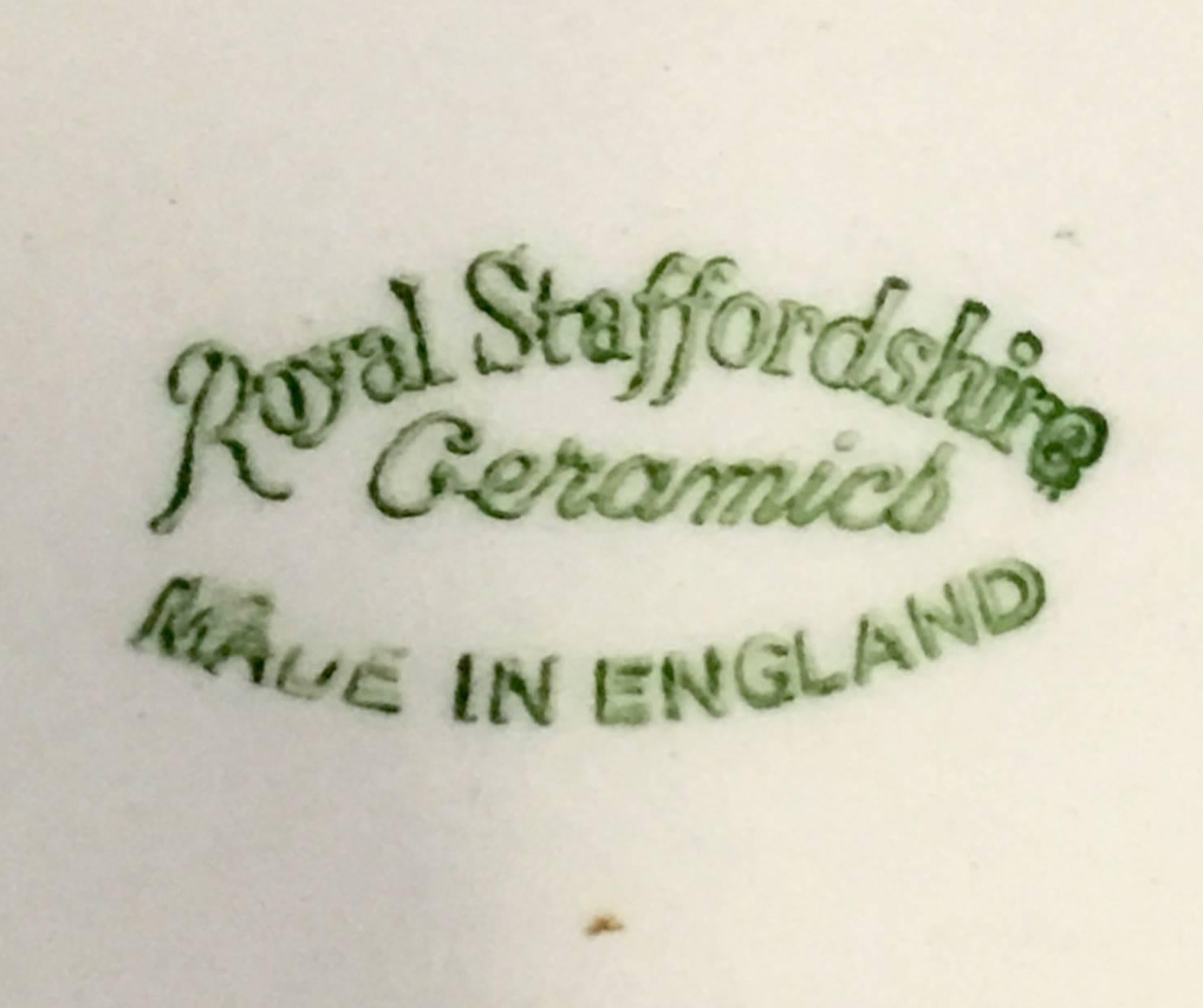 Royal Staffordshire England Country Castle and Couple Scene Pitcher In Excellent Condition For Sale In West Palm Beach, FL