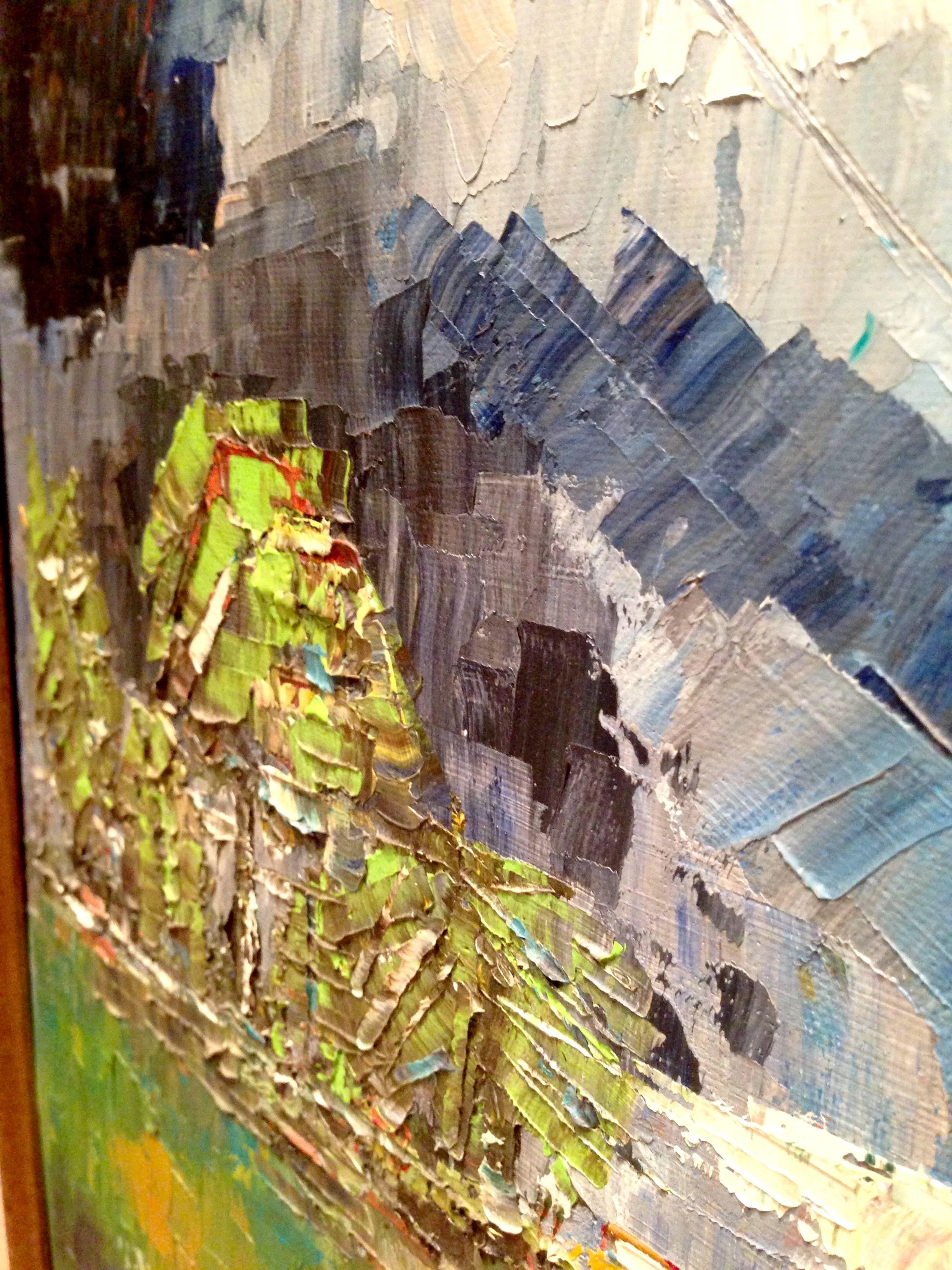 1970s Charlotte Kindberg Original Oil Painting In Excellent Condition In West Palm Beach, FL