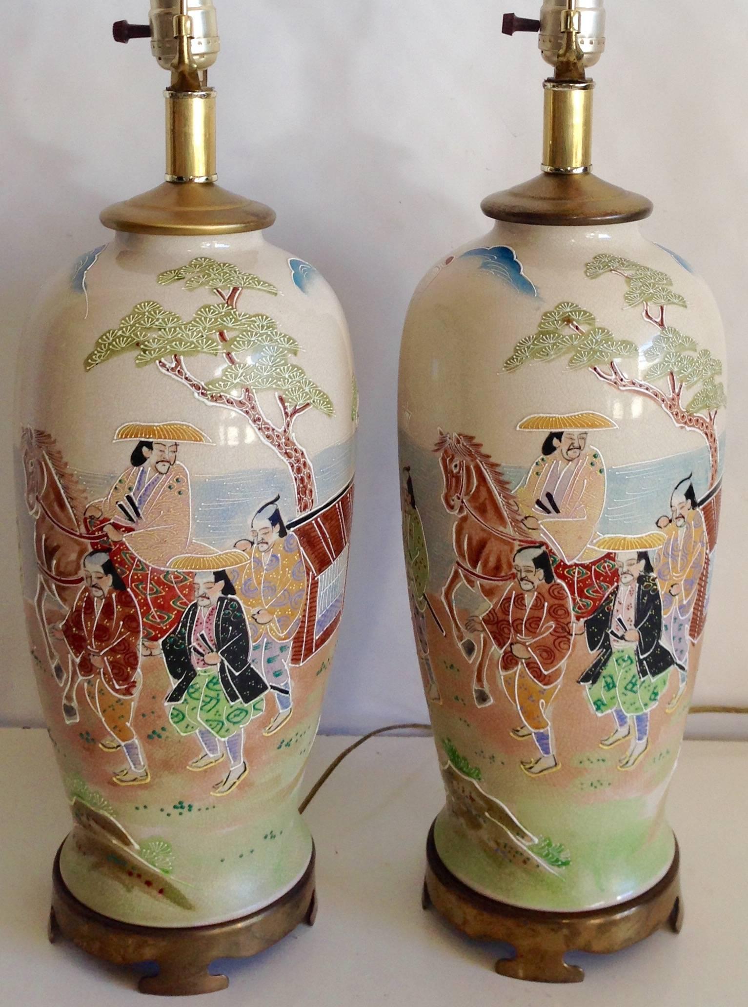 antique japanese porcelain lamps